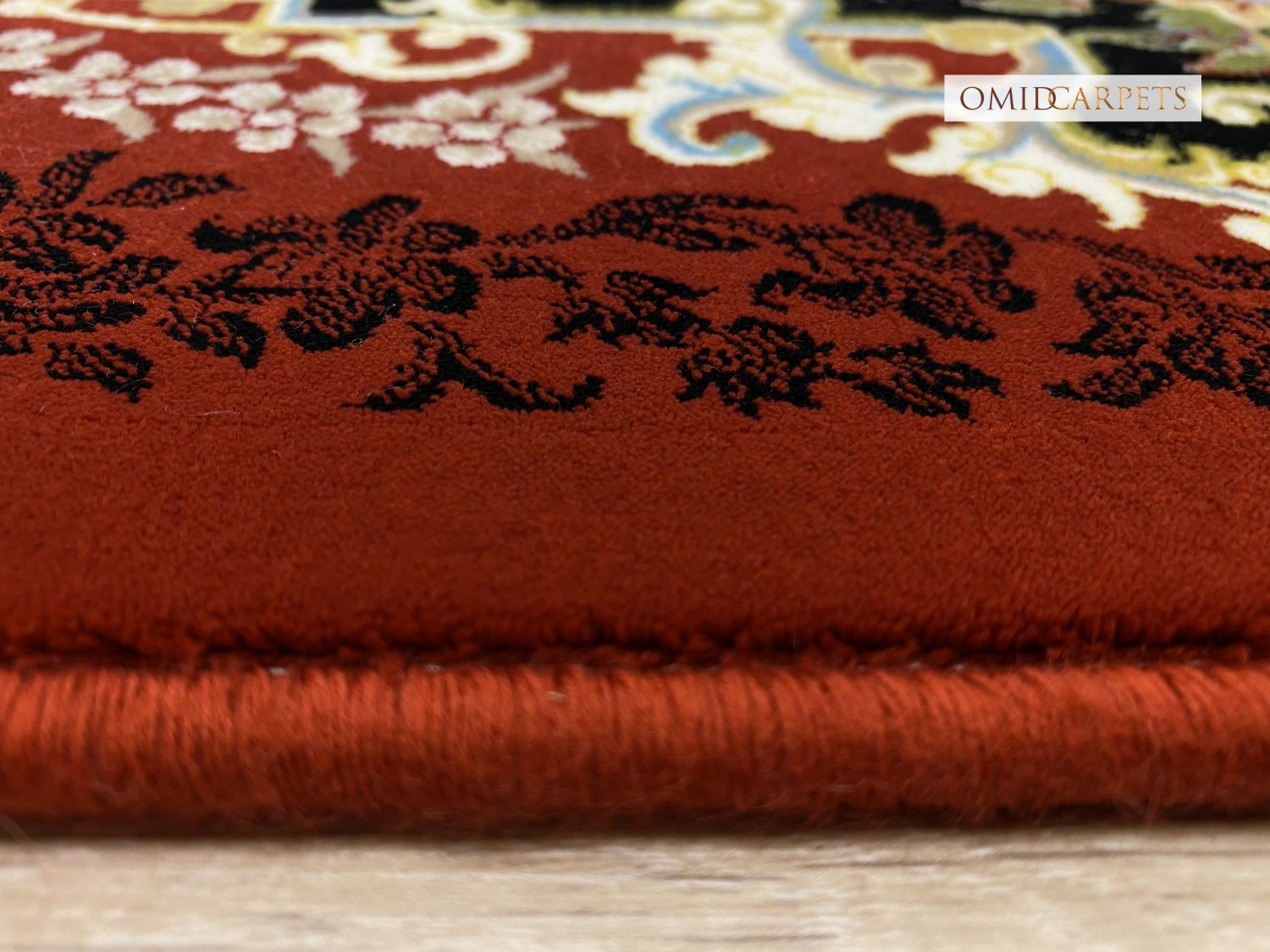 قالین 1200 شانه * Rood Tapijt Laagpolig Klassiek Vloerkleed - Omid Premium Classic Hand Look - 3 Miljoen punten/m²