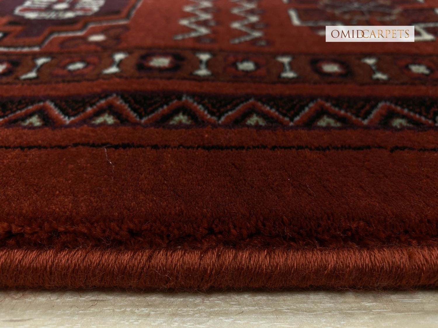 Rood Tapijt Laagpolig Klassiek Vloerkleed - Omid Premium Classic Hand Look - 1,5 Miljoen punten/m²