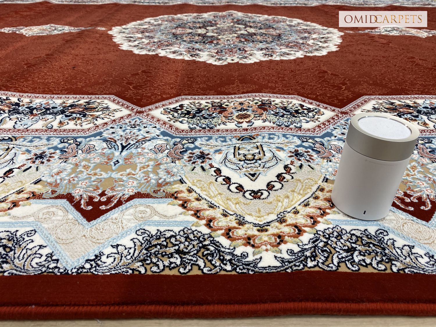 قالین 1200 شانه * Rood Tapijt Laagpolig Klassiek Vloerkleed - Omid Premium Classic Hand Look - 3 Miljoen punten/m²