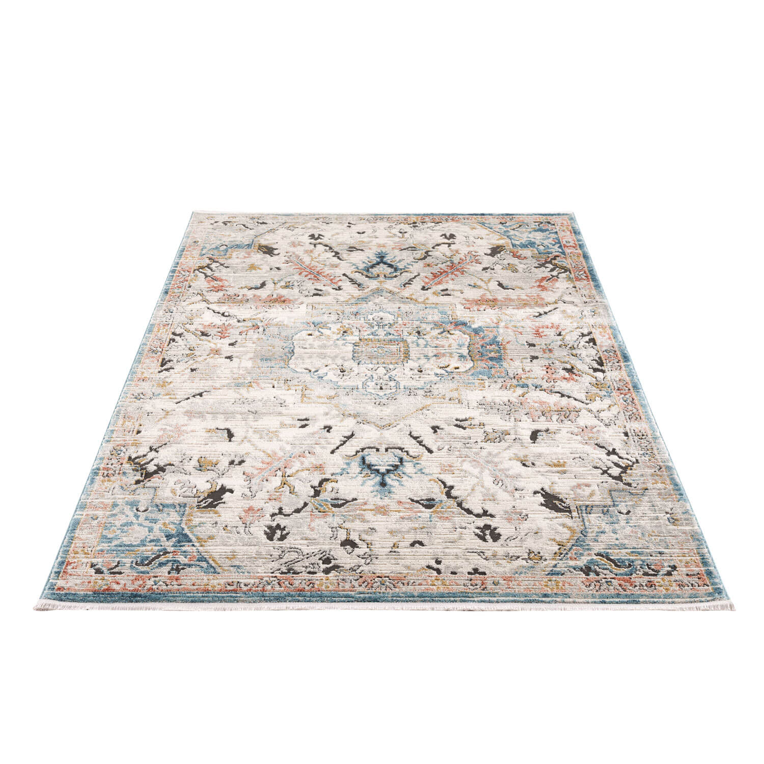 Blauw Tapijt Laagpolig Vintage Vloerkleed - Omid Vintage Lifestyle 6 - Omid Carpets