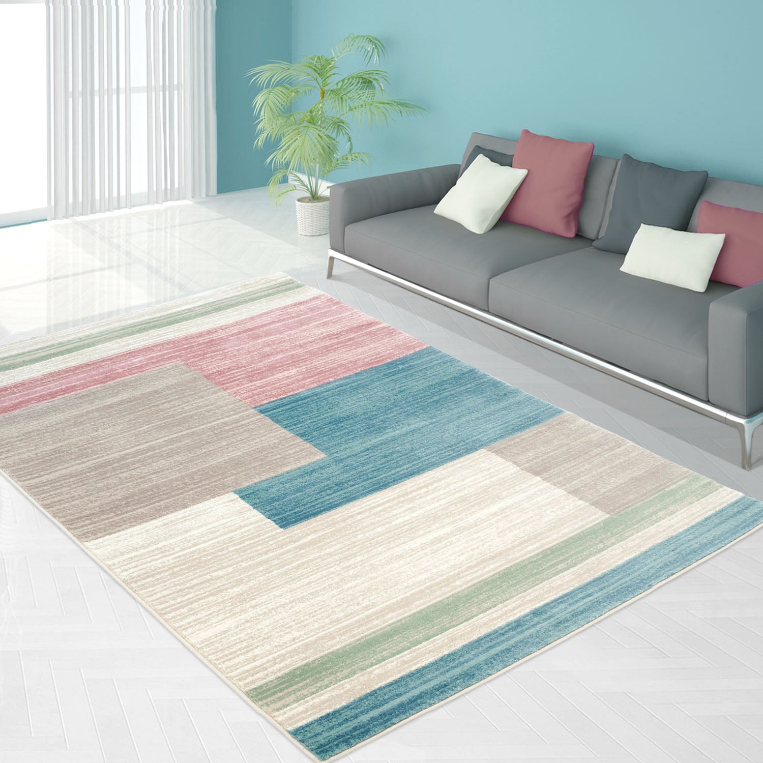 Tapijt Omid Earth Vloerkleed Roos - Omid Carpets