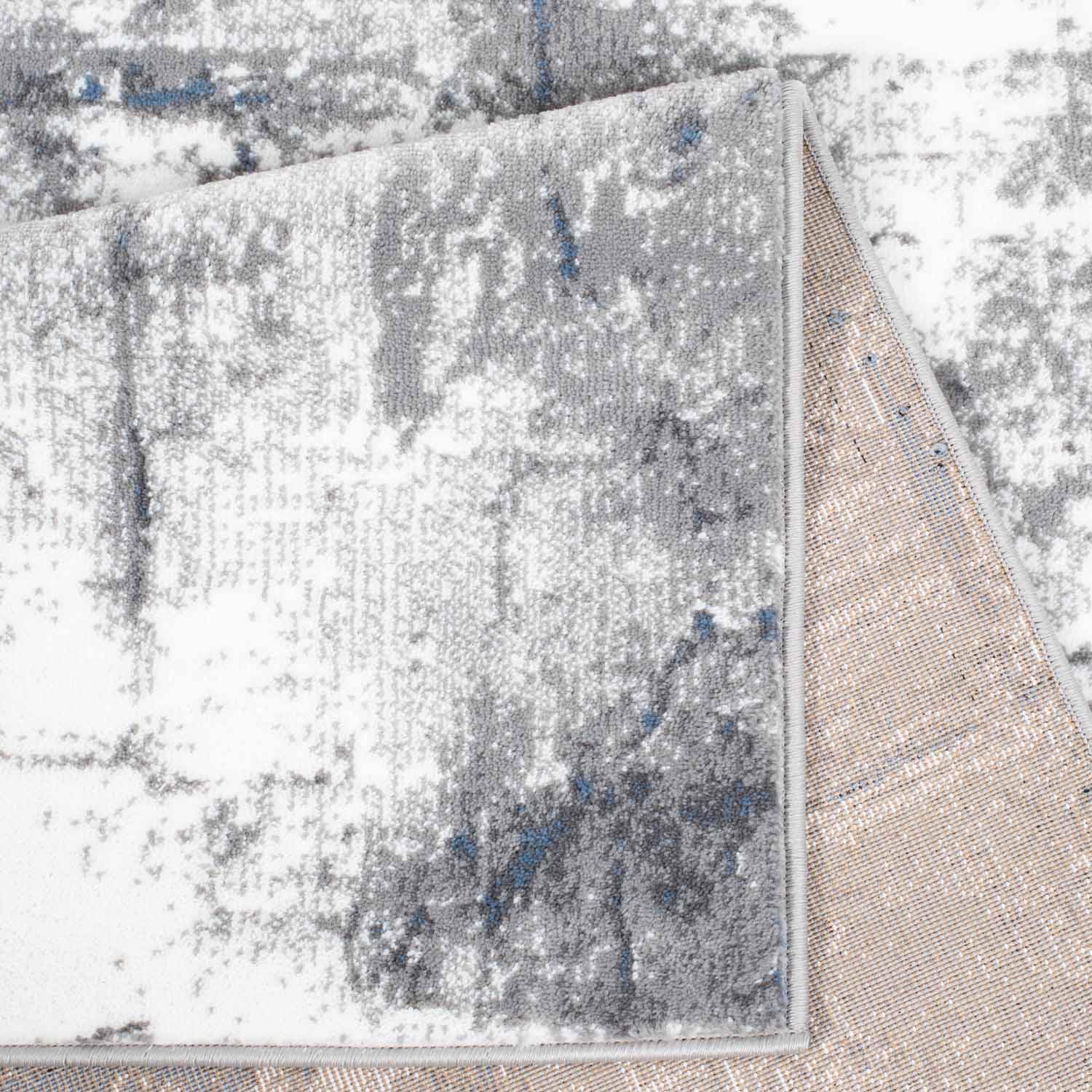 Tapijt Omid Spring Laagpolig Vloerkleed Abstract Grijstinten - Omid Carpets