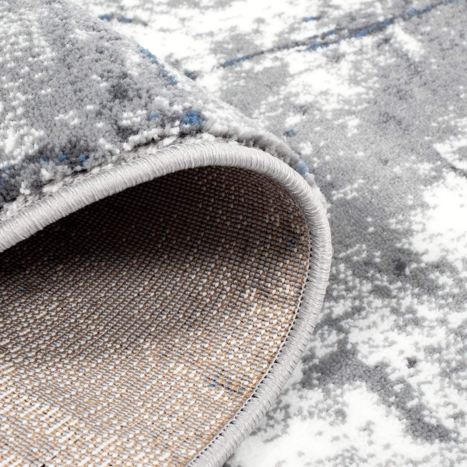 Tapijt Omid Spring Laagpolig Vloerkleed Abstract Grijstinten - Omid Carpets