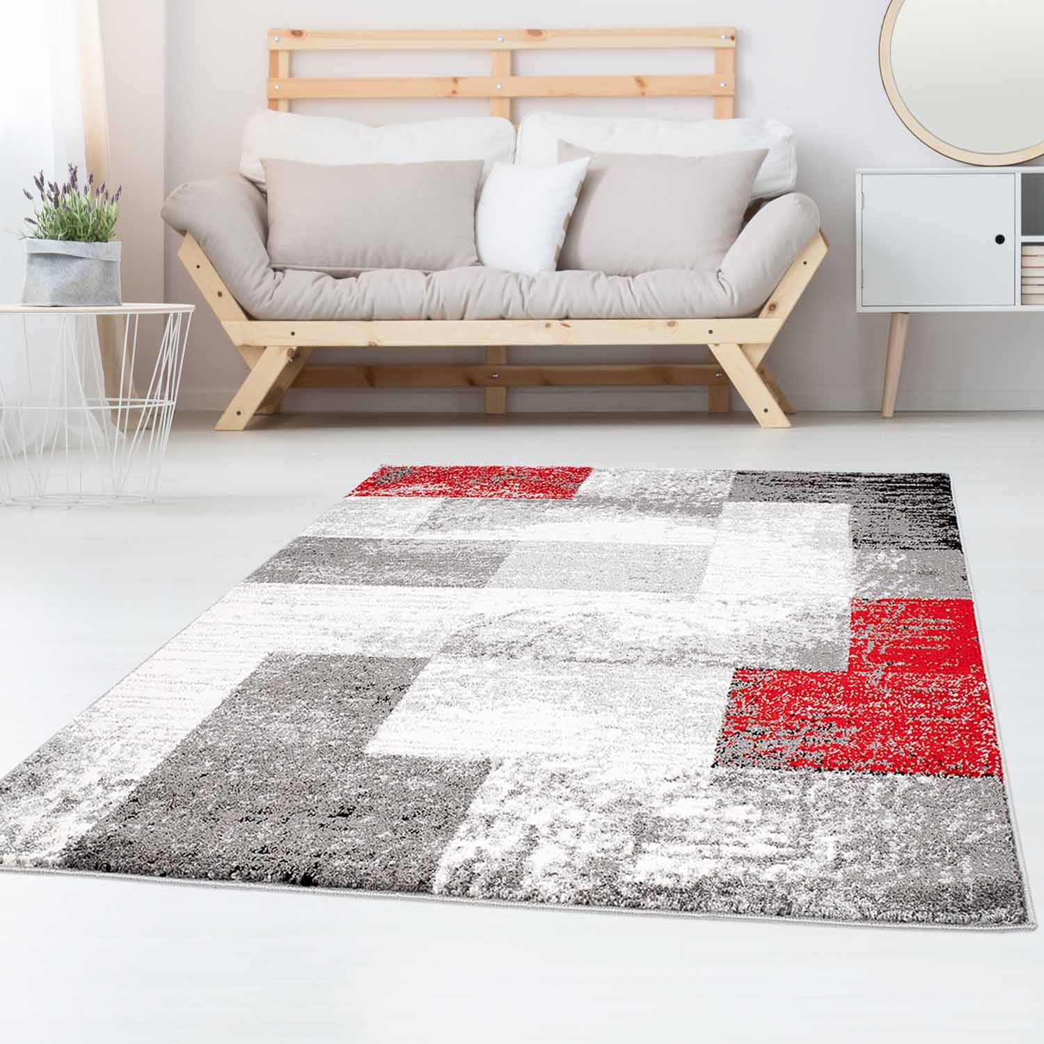 Tapijt Omid Maze Rood Vloerkleed - Omid Carpets