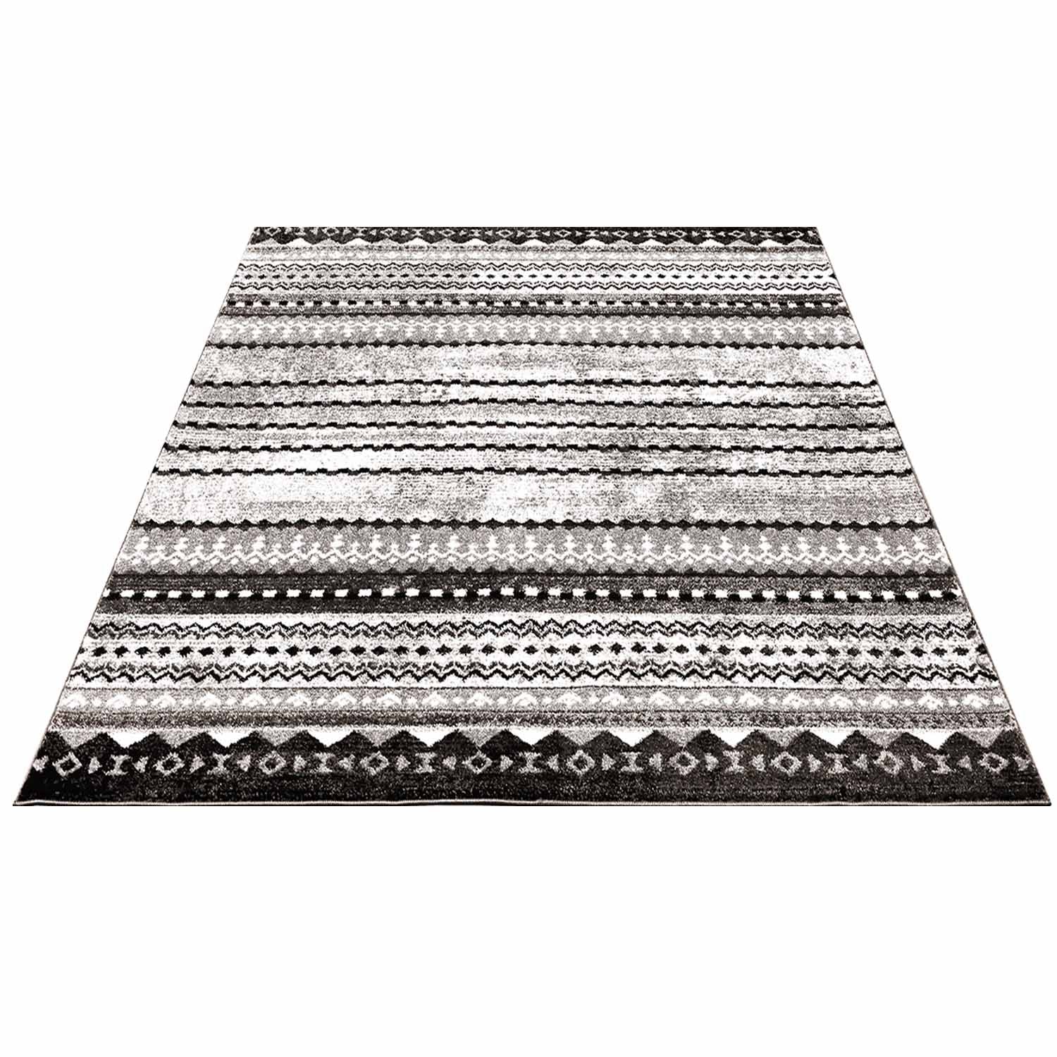 Grijs Tapijt Laagpolig Vloerkleed Omid Art - Grey Harmony - Omid Carpets