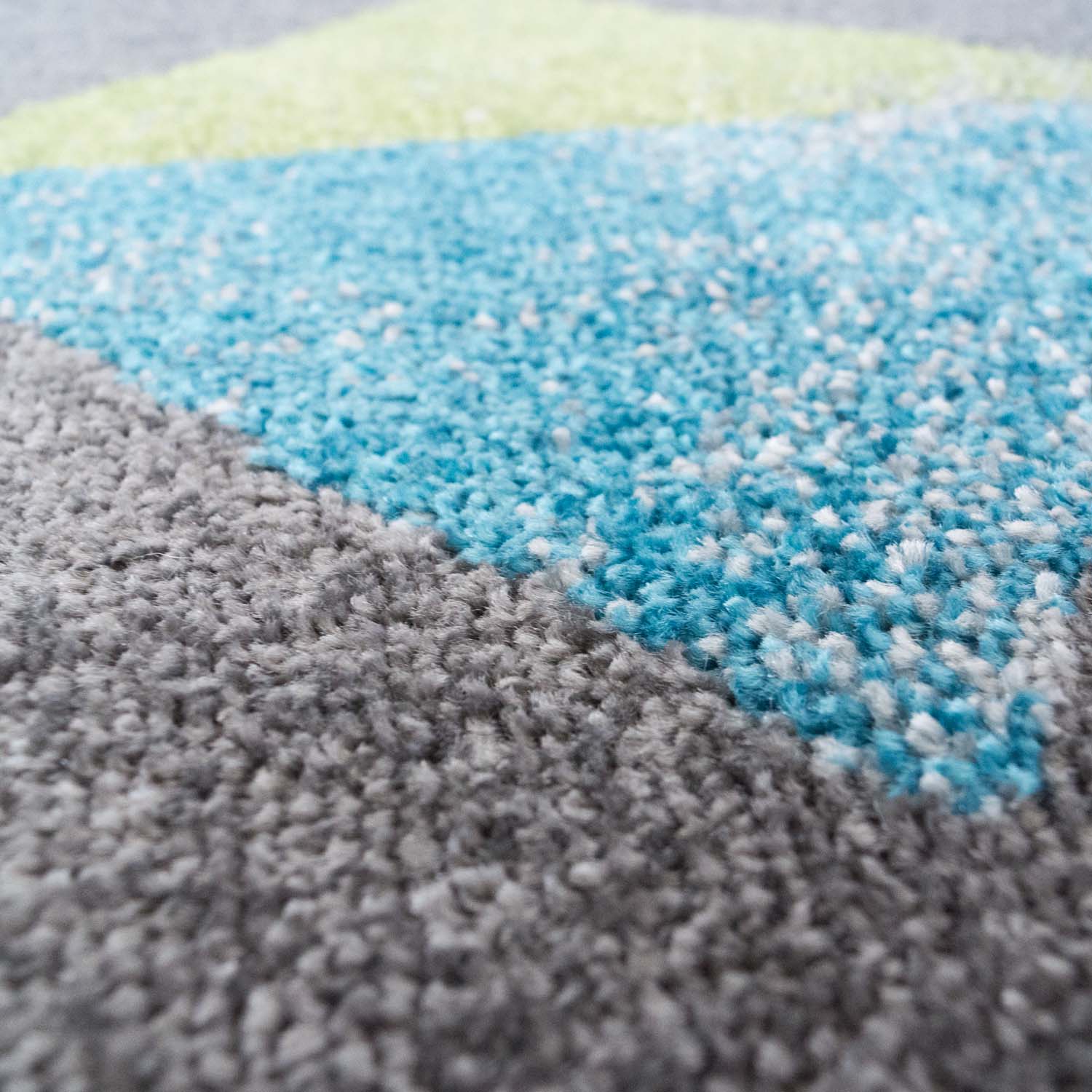 Kindertapijt Omid Diamond Groen/Blauw Vloerkleed - Omid Carpets