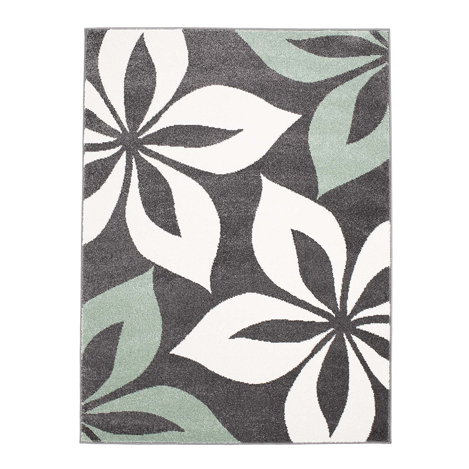 Tapijt Omid Spring Laagpolig Vloerkleed Groene Bloemen - Omid Carpets