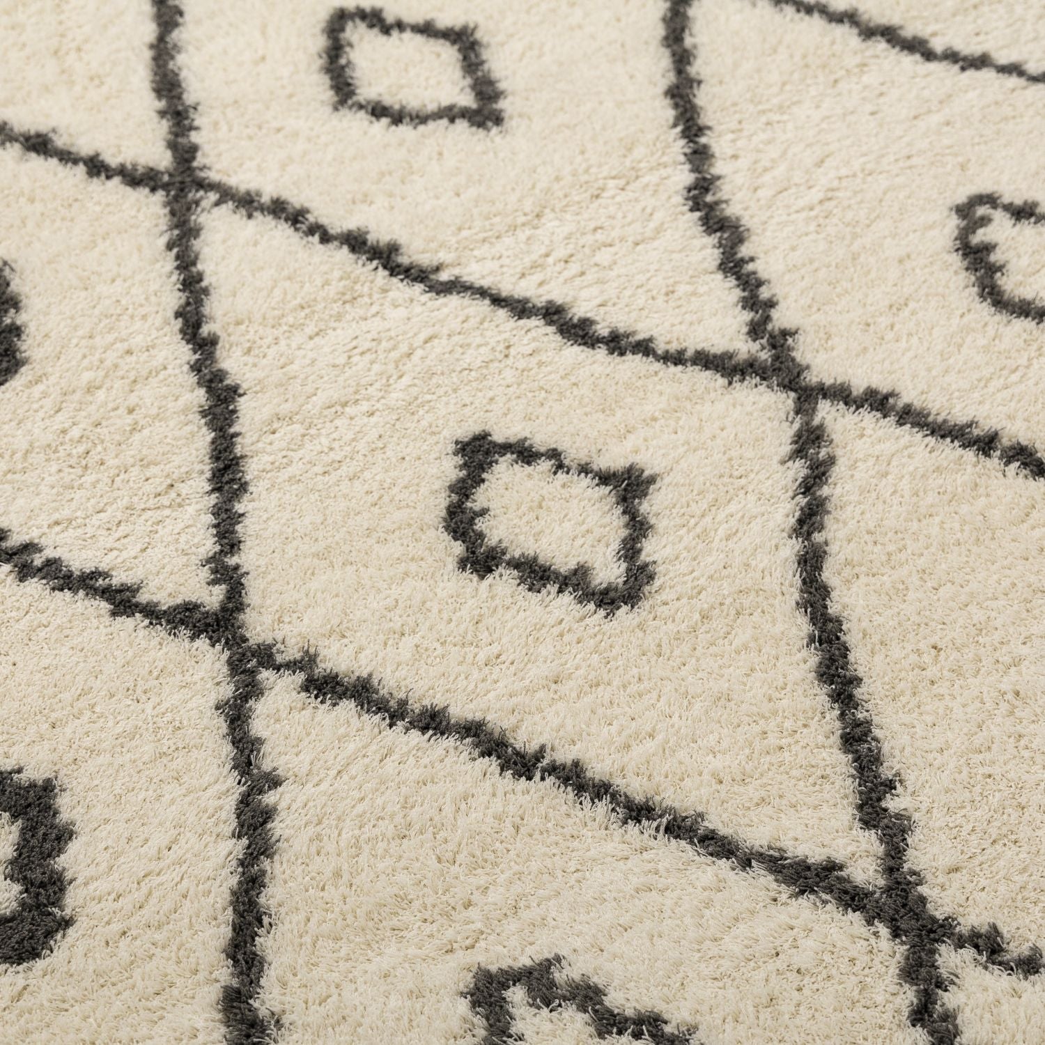 Crème Hoogpolig Vloerkleed Omid Belgian Soft Scandinavisch Wasbaar Tapijt