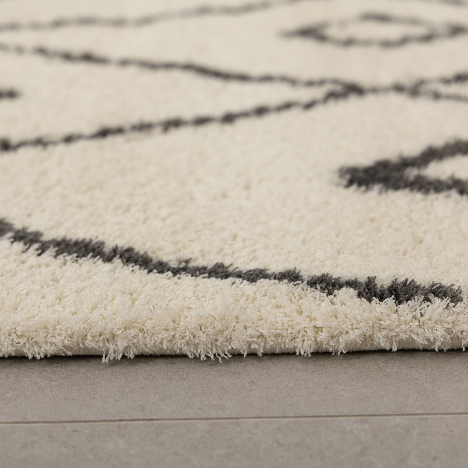 Crème Hoogpolig Vloerkleed Omid Belgian Soft Scandinavisch Wasbaar Tapijt