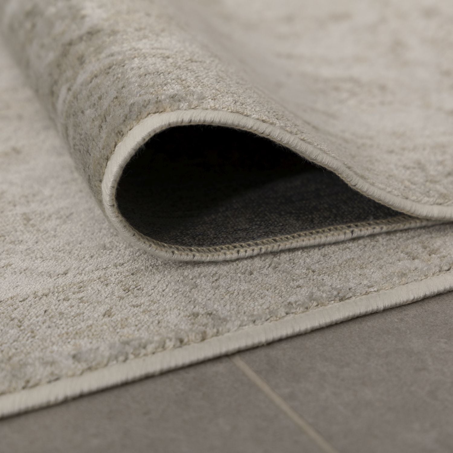 Dun Vloerkleed met Anti-Slip Grijs Laagpolig Tapijt Omid Vintage