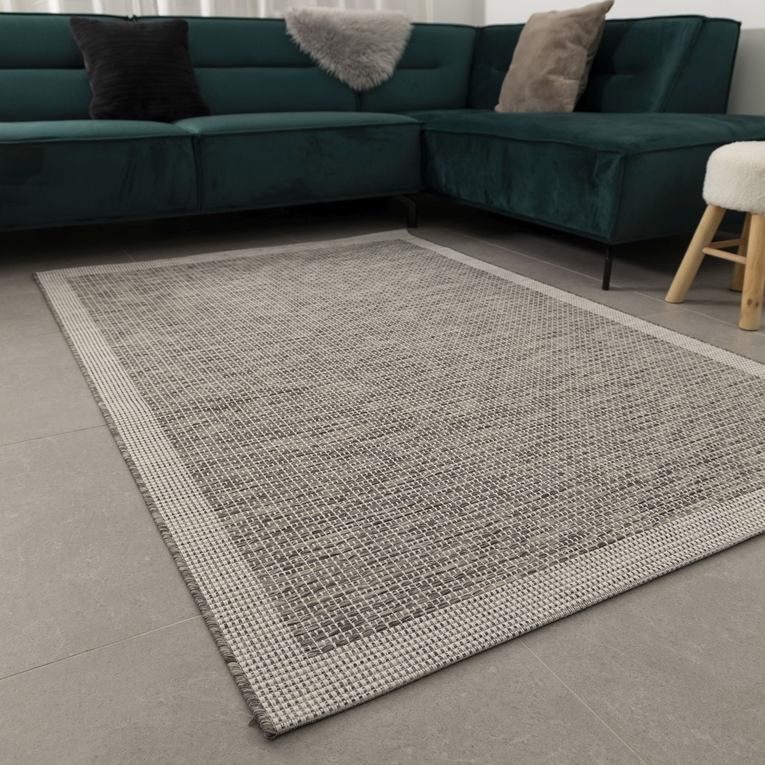 Vloerkleed Buiten - Buitenkleed Laagpolig Grijs Vloerkleed Omid Outdoor Tapijt