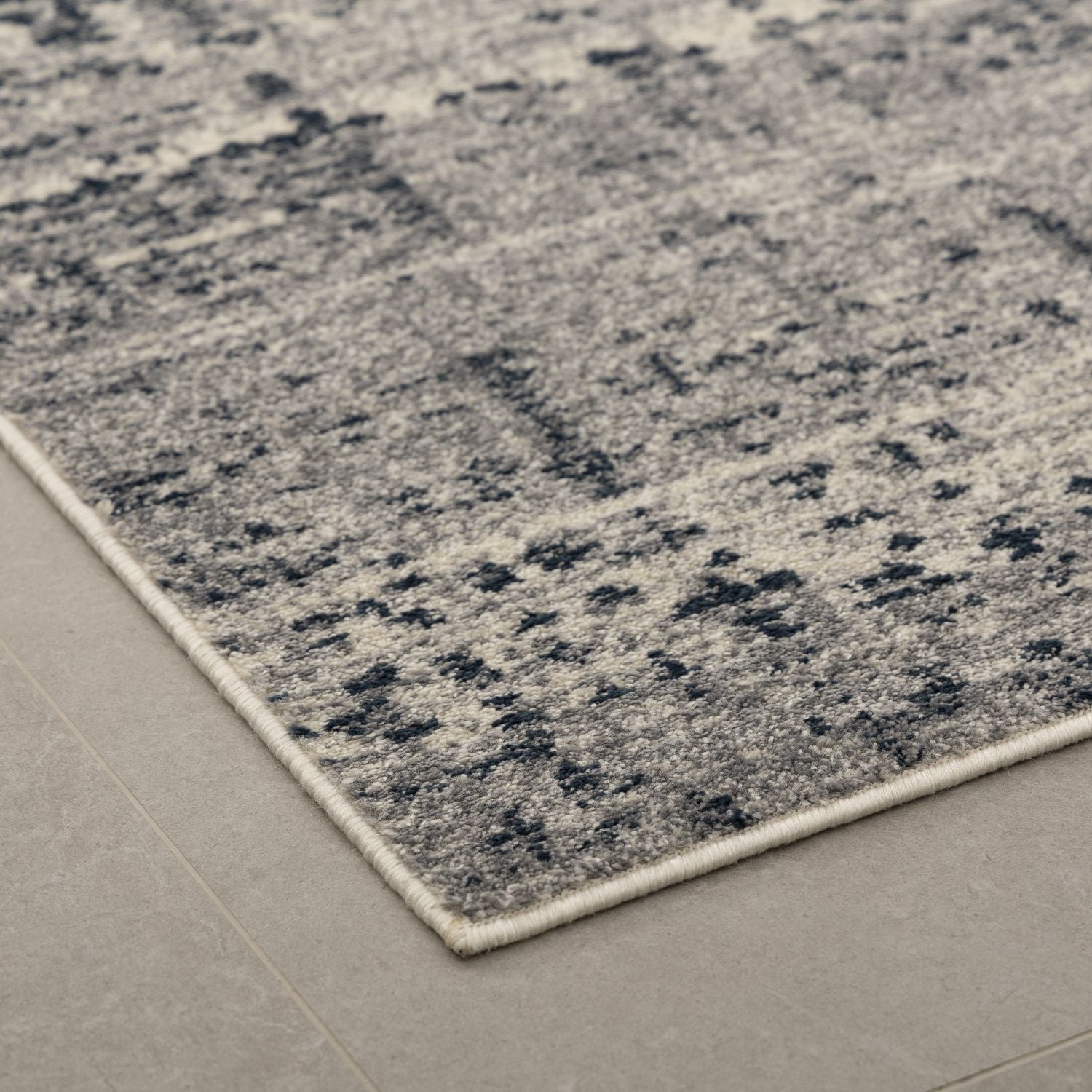 Blauw Tapijt Laagpolig Vloerkleed Omid Modern Belgian