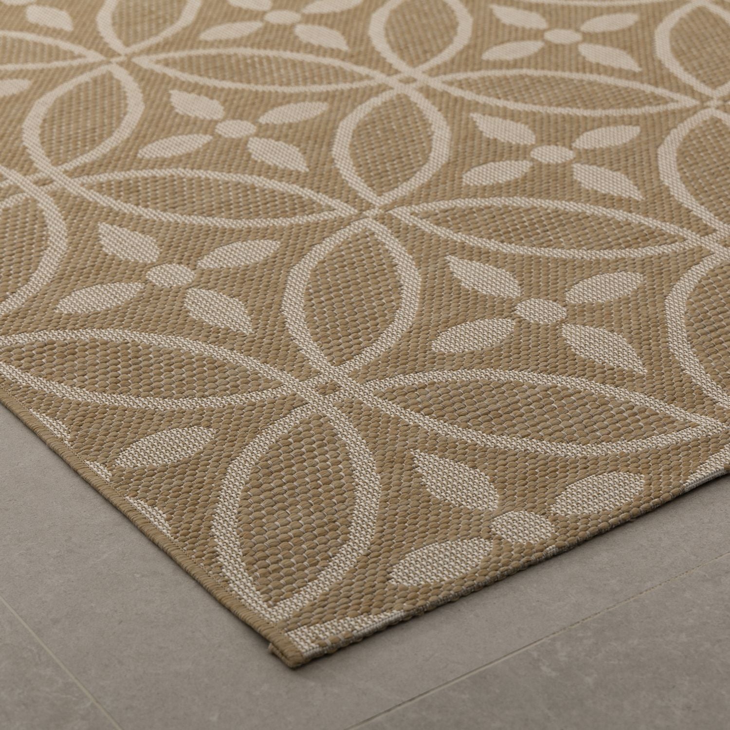 Vloerkleed Buiten - Buitenkleed Laagpolig Beige Vloerkleed Omid Outdoor Tapijt