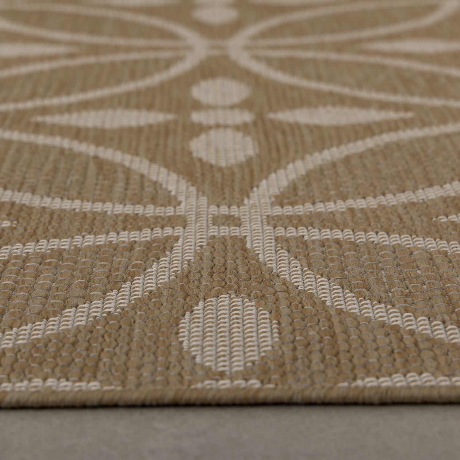 Vloerkleed Buiten - Buitenkleed Laagpolig Beige Vloerkleed Omid Outdoor Tapijt