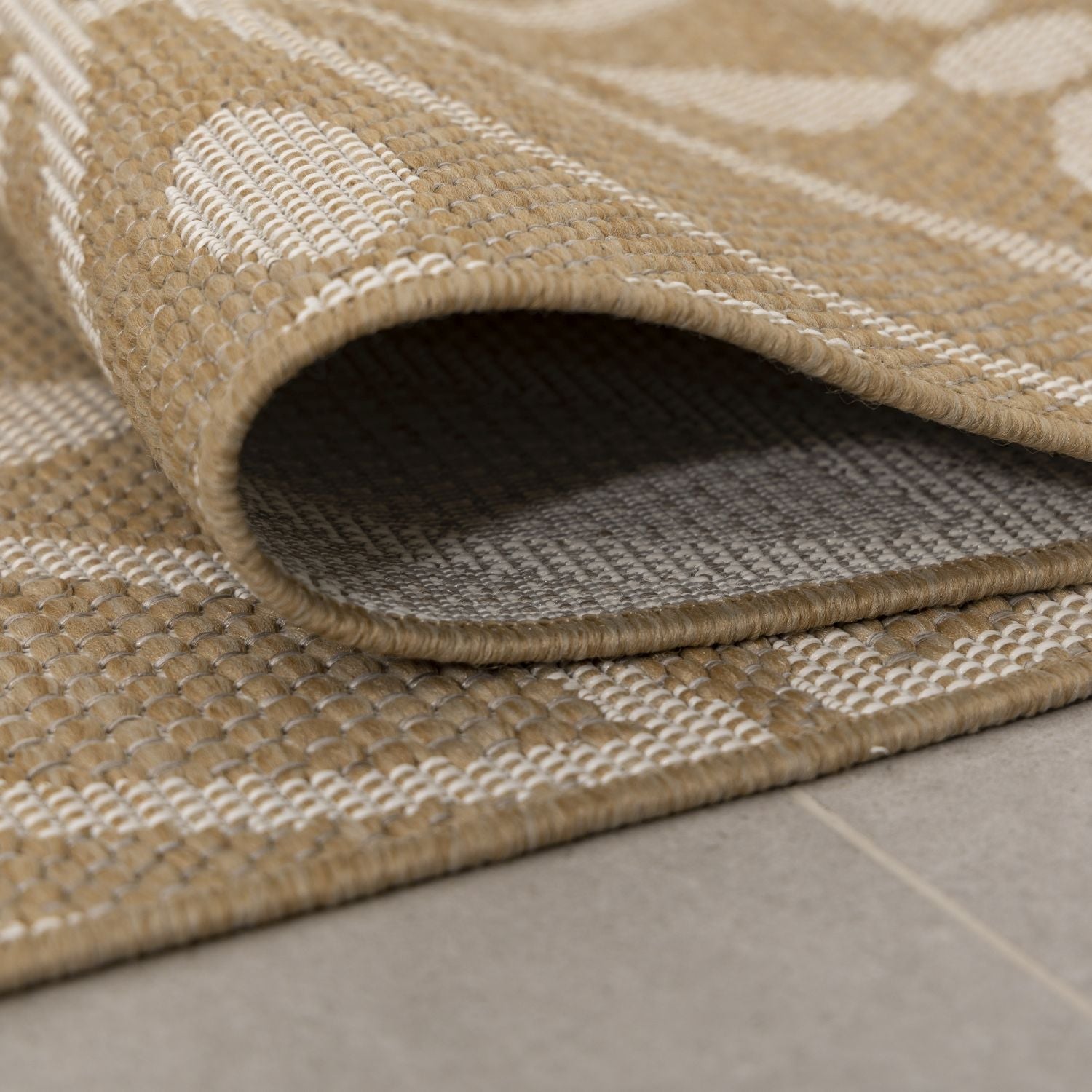 Vloerkleed Buiten - Buitenkleed Laagpolig Beige Vloerkleed Omid Outdoor Tapijt