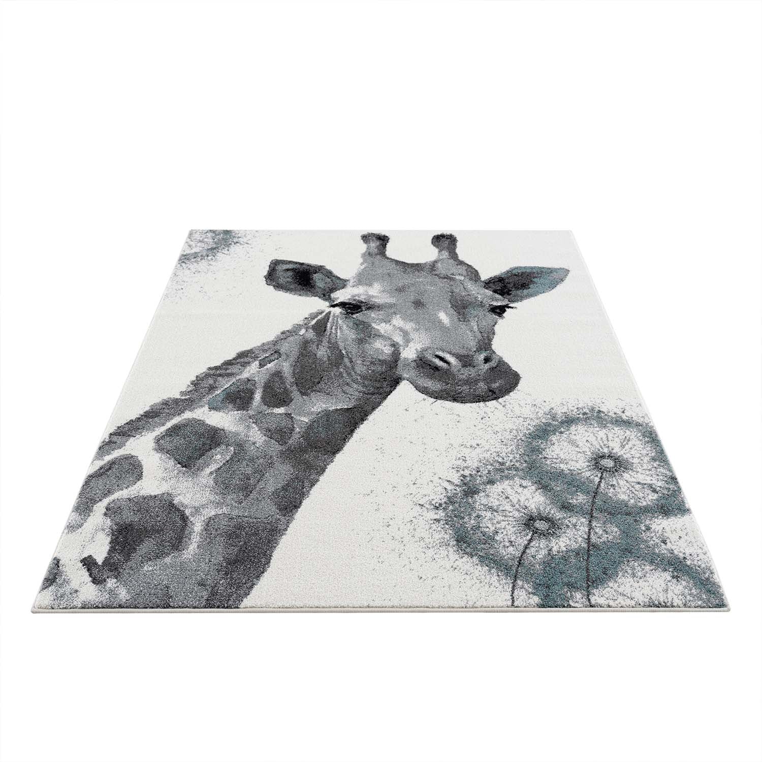 Kindertapijt Omid Giraf Grijs Vloerkleed