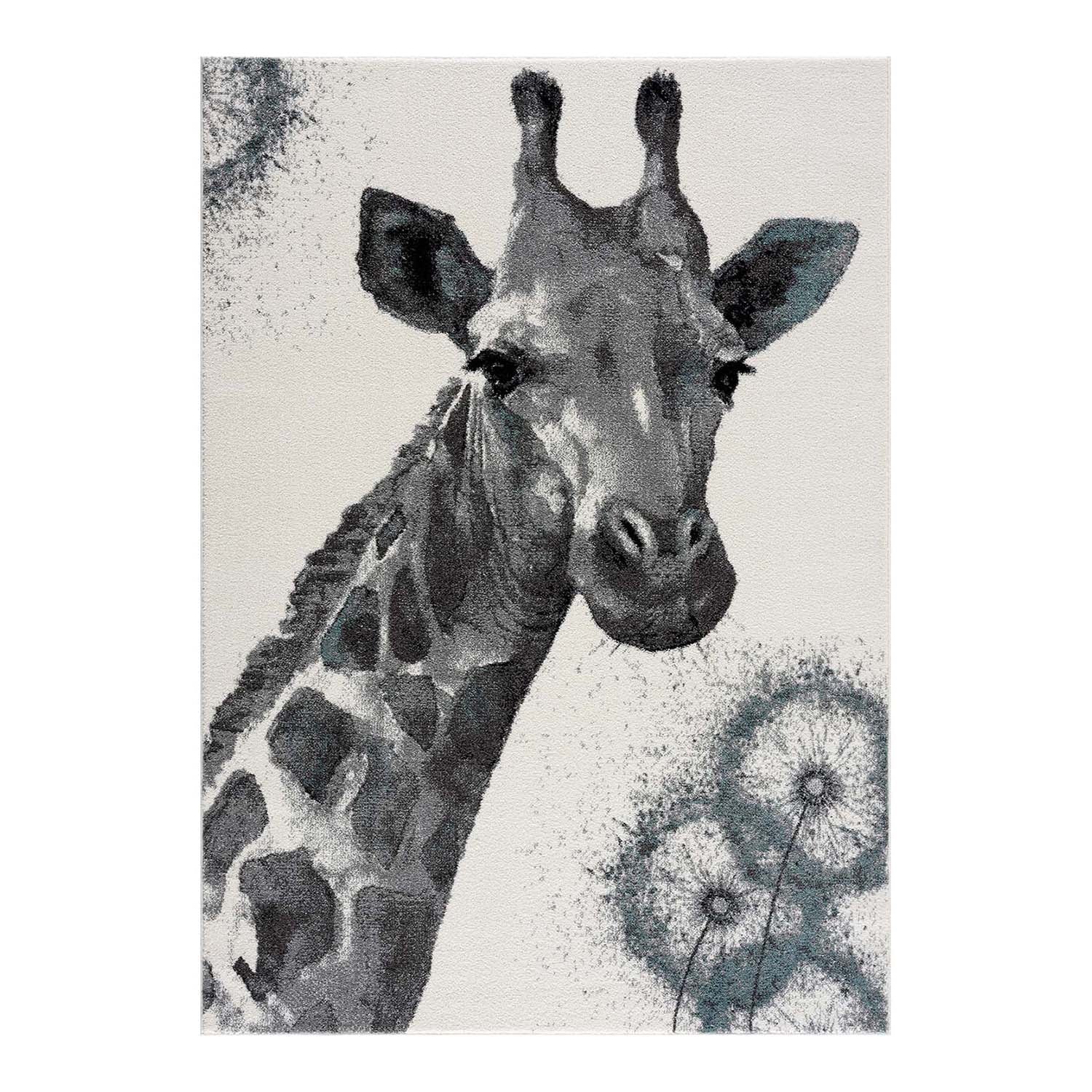 Kindertapijt Omid Giraf Grijs Vloerkleed