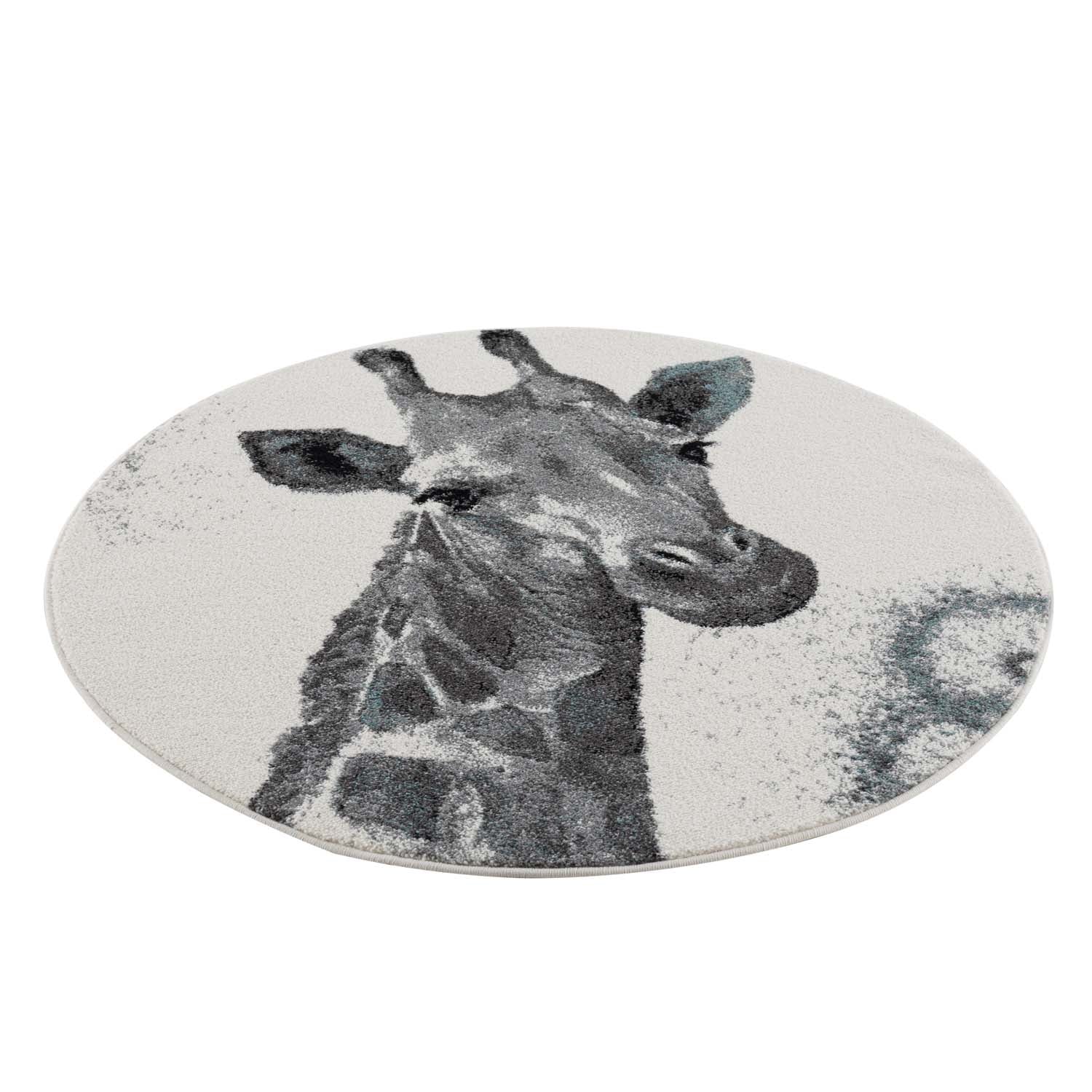 Kindertapijt Omid Giraf Grijs Vloerkleed