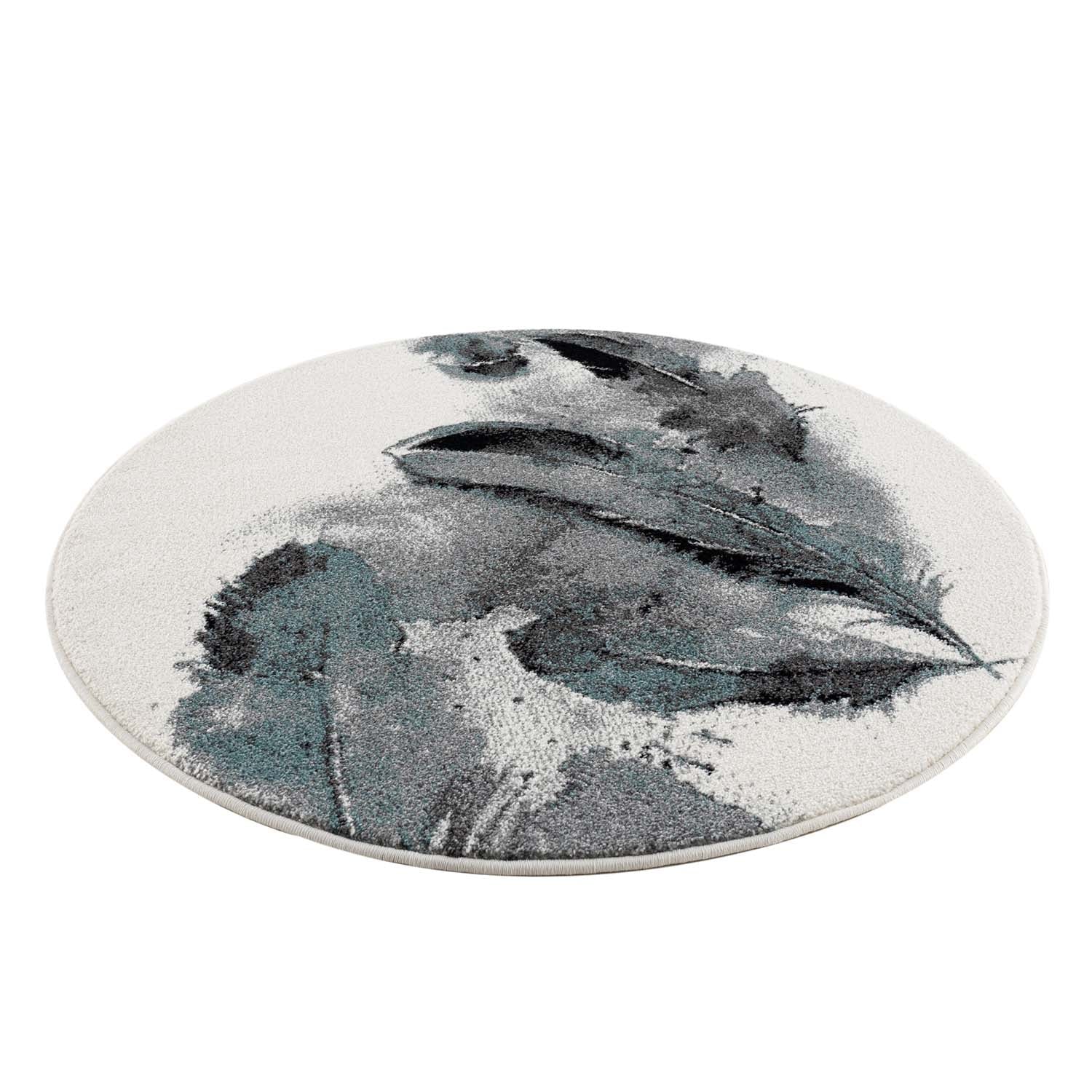 Kindertapijt Omid Veertjes Blauw Vloerkleed