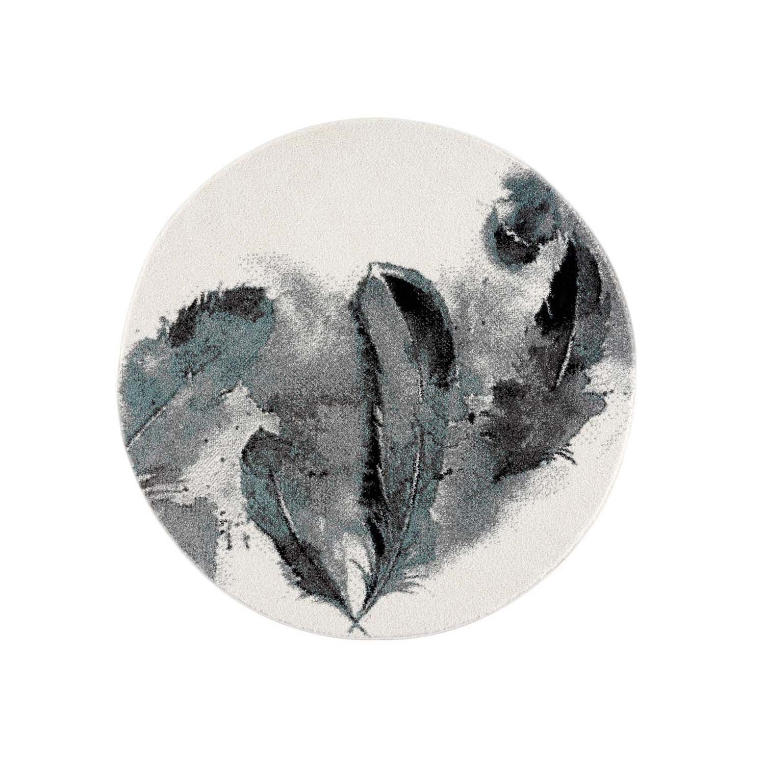 Kindertapijt Omid Veertjes Blauw Vloerkleed