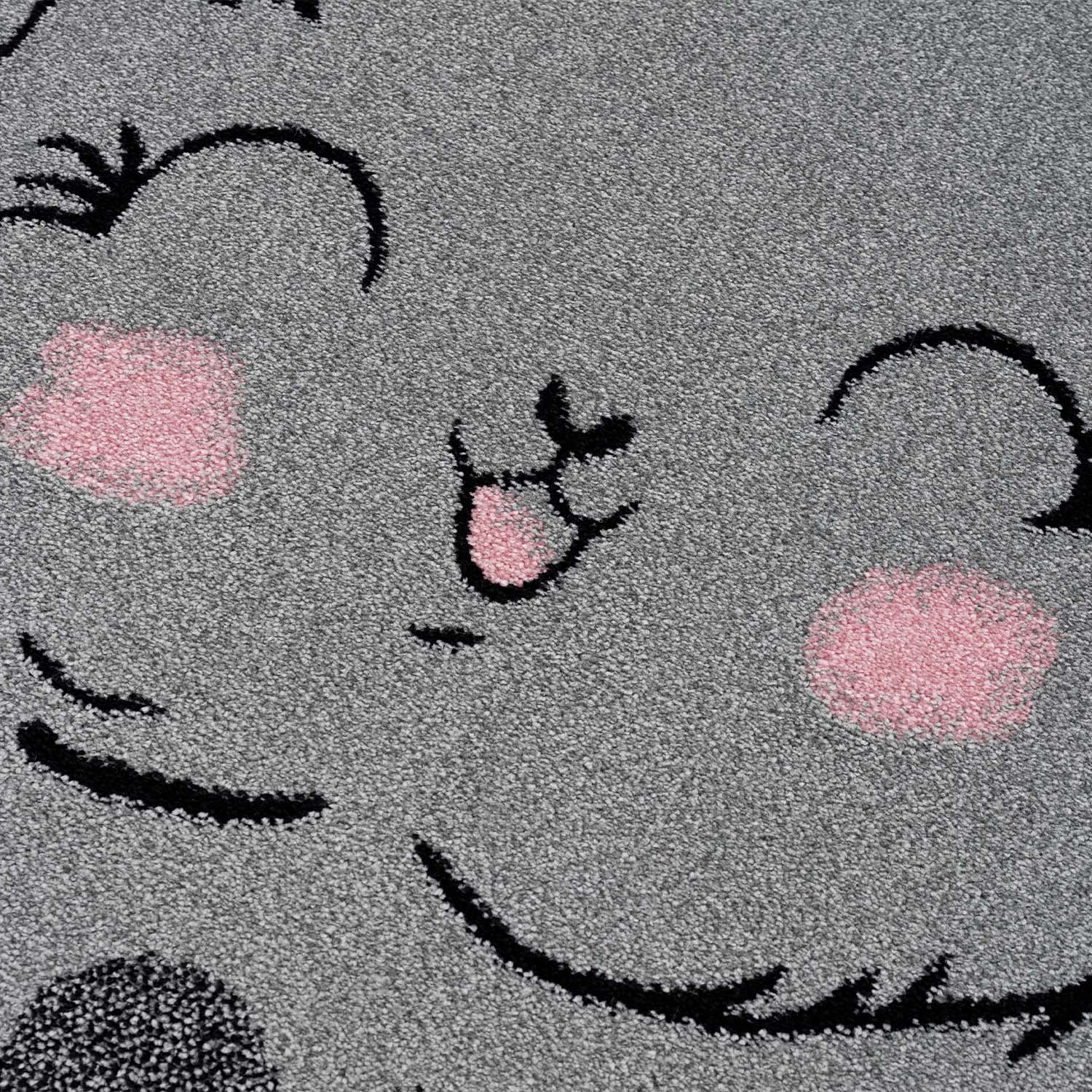 Kindertapijt Omid Konijntje Grijs Vloerkleed