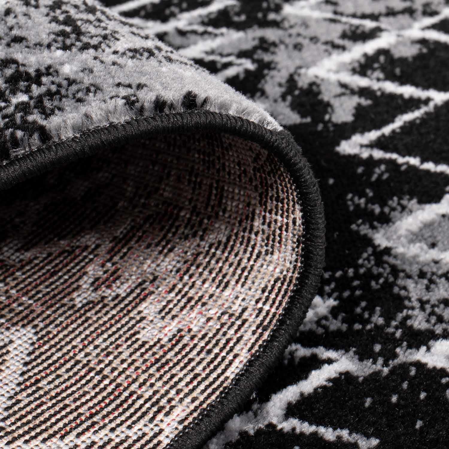 Tapijt Omid Grijstinten Abstract Vloerkleed 4 - Omid Carpets