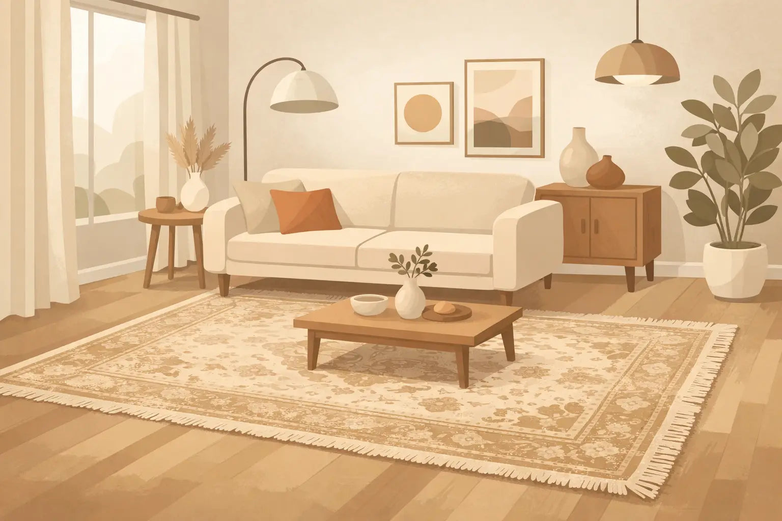 Vintage vloerkleed beige kiezen voor meer sfeer