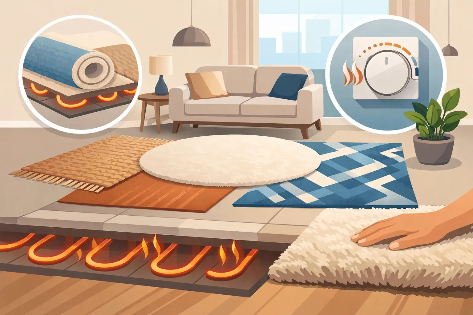 Beste tapijten voor vloerverwarming kiezen