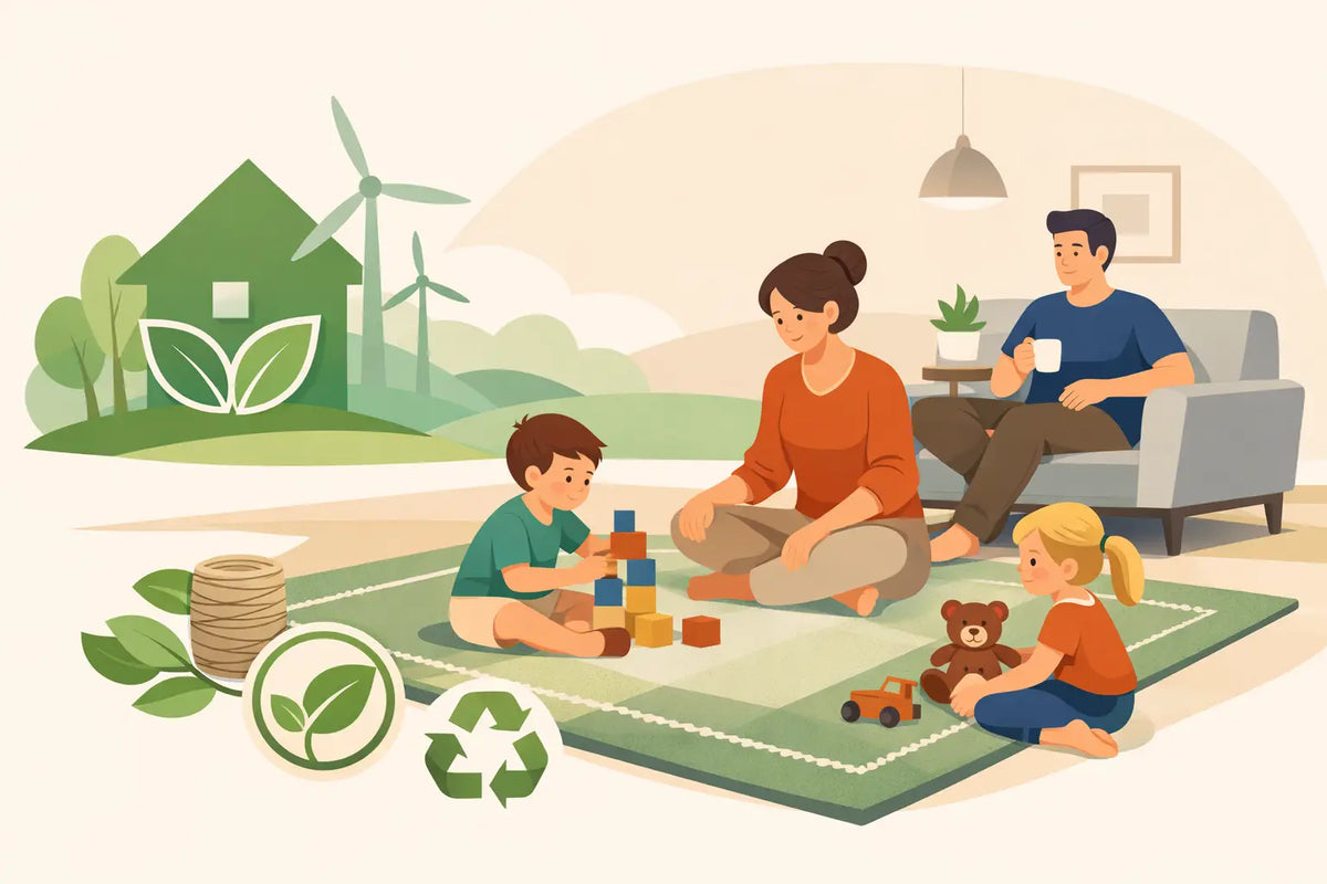 Duurzaam vloerkleed voor gezin met kinderen