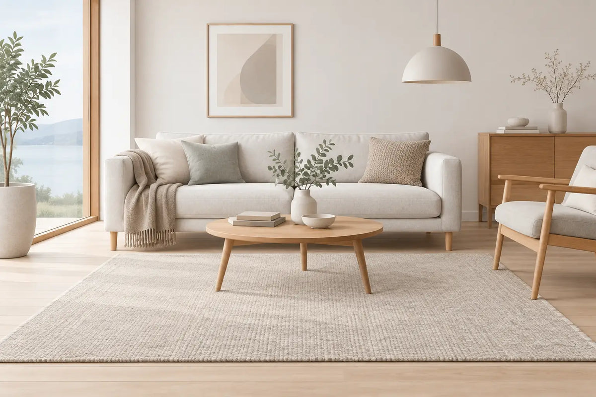 Neutrale tapijten voor Scandinavisch interieur