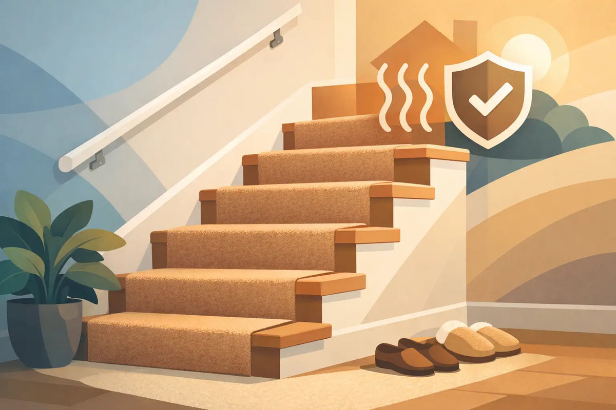Trap bekleden met tapijt voor warmte en veiligheid