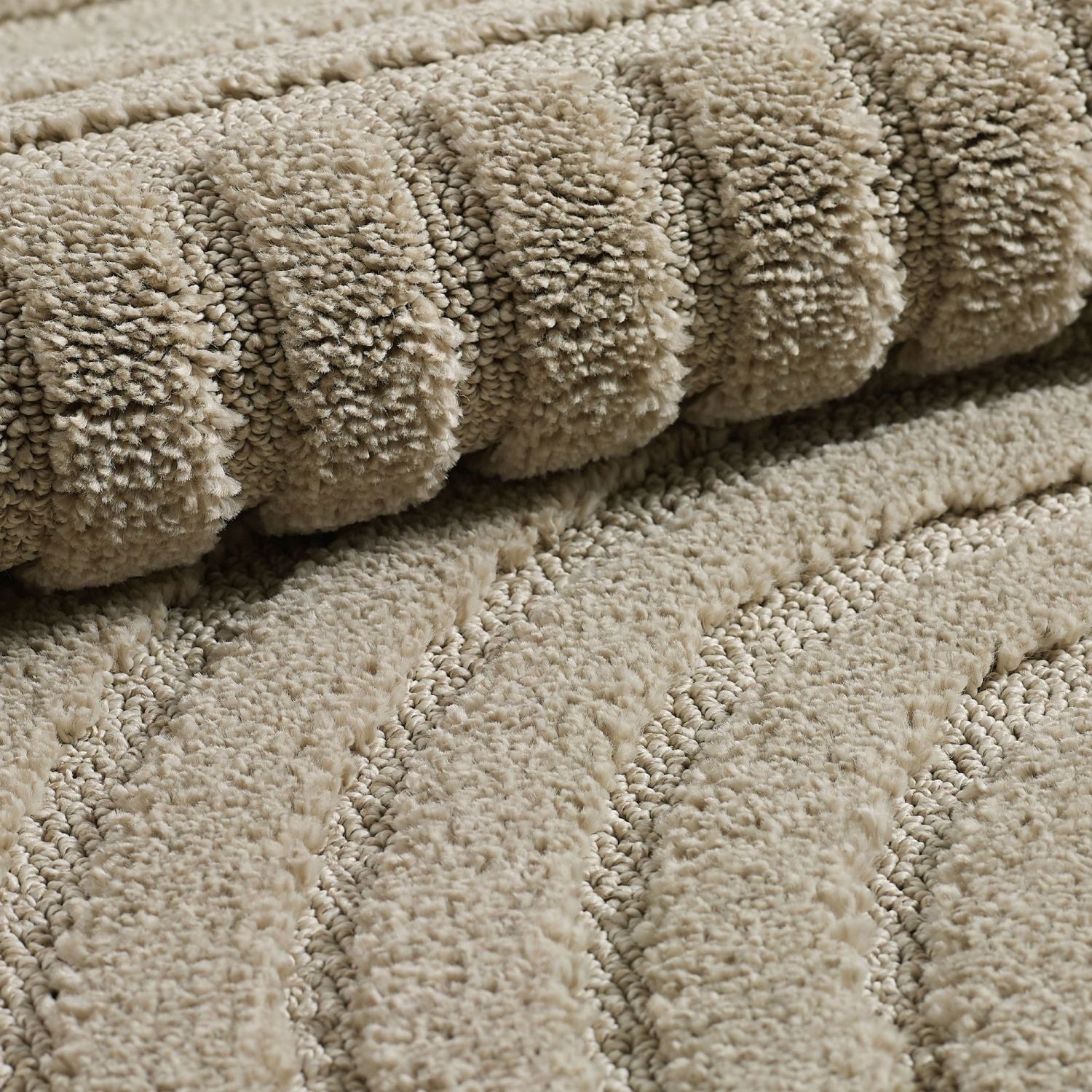 Beige Tapijt Laagpolig Vloerkleed Omid Japandi Stijl
