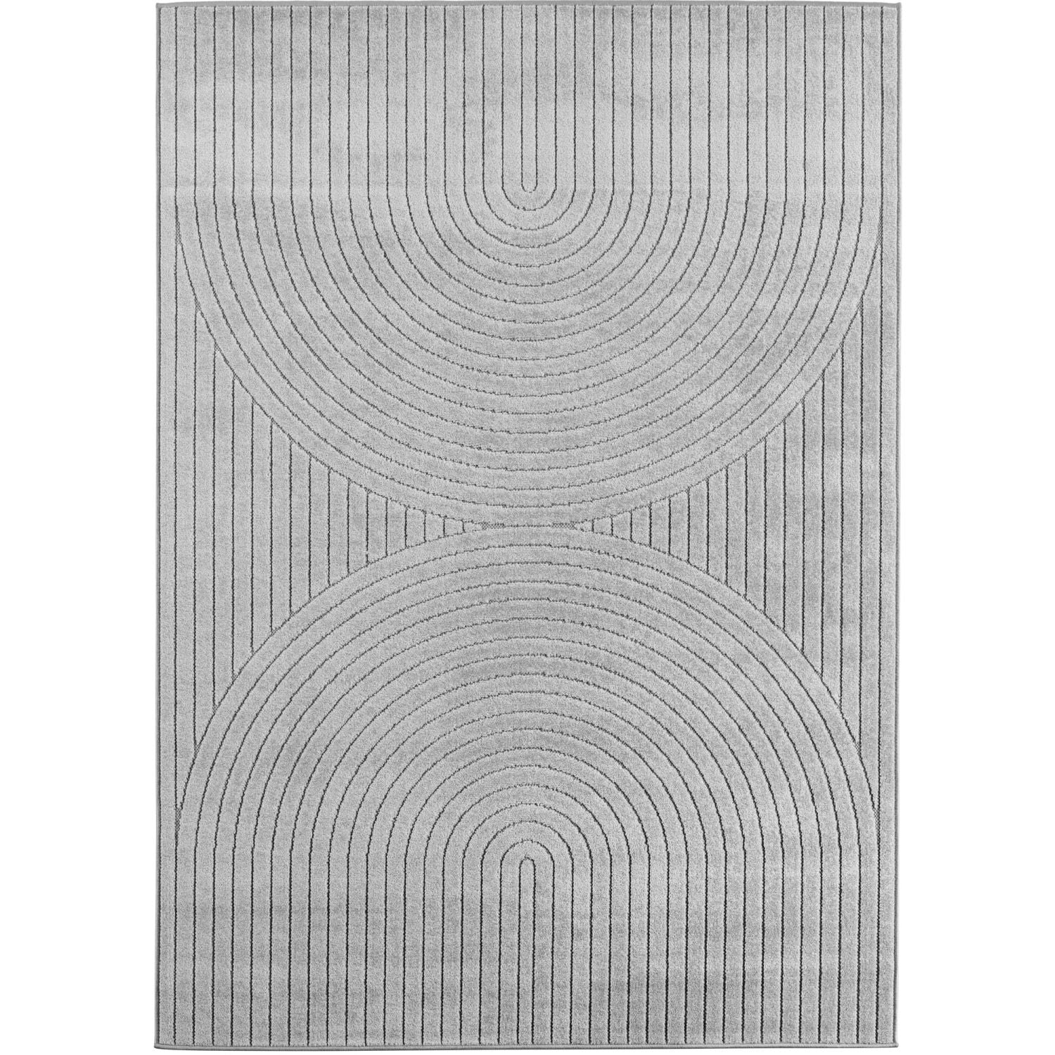 Grijs Tapijt Laagpolig Vloerkleed Indoor/Outdoor Japandi Stijl