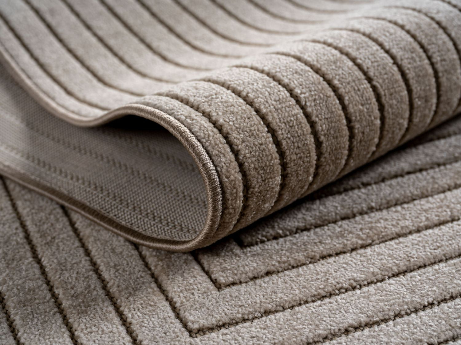 Beige Tapijt Laagpolig Vloerkleed Indoor/Outdoor Japandi Stijl