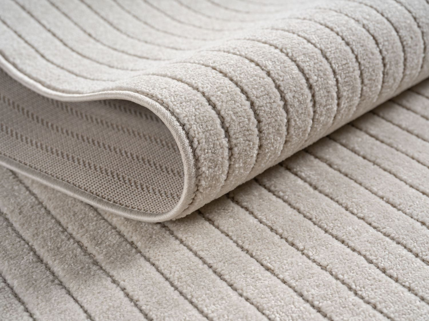 Crème Tapijt Laagpolig Vloerkleed Indoor/Outdoor Japandi Stijl