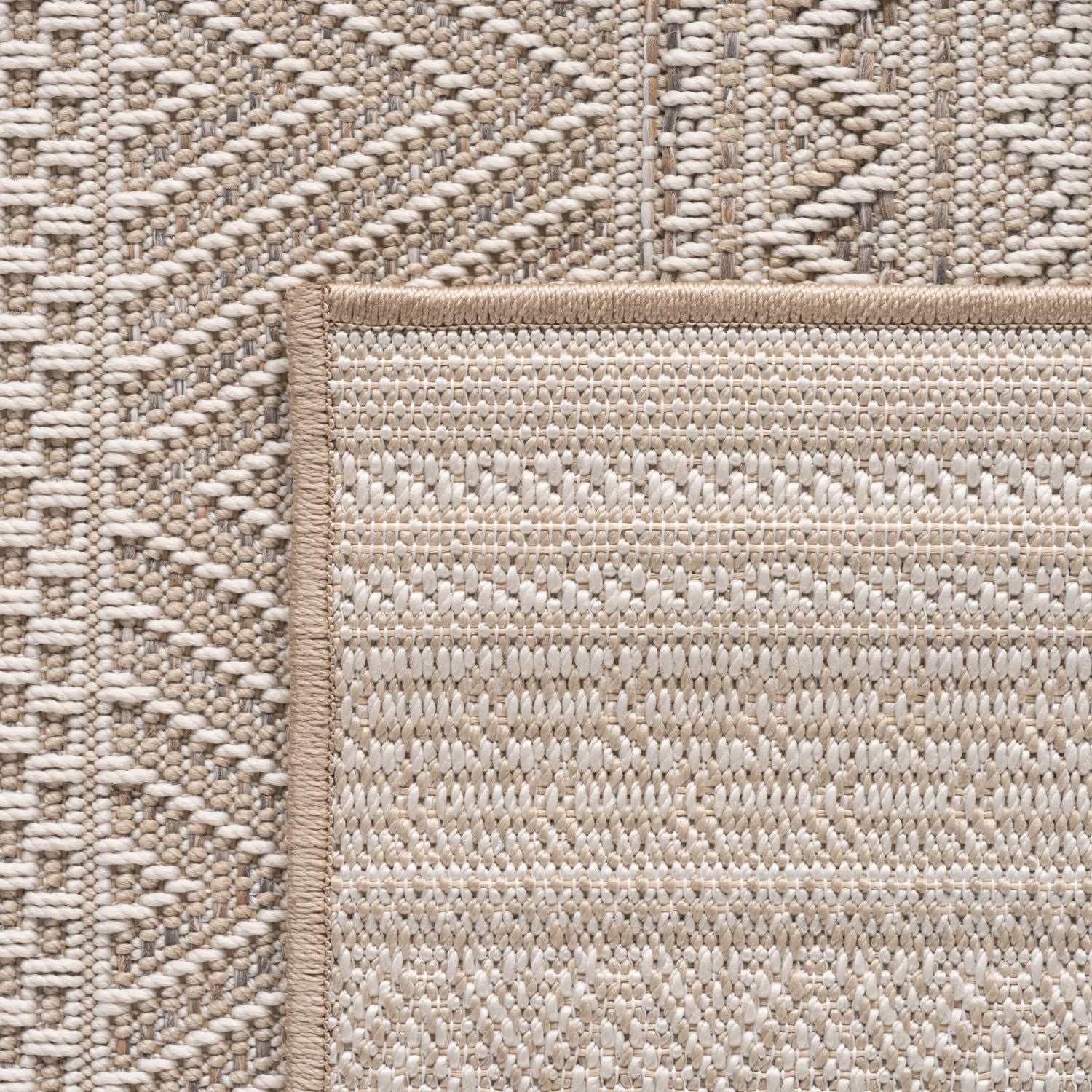 Beige Tapijt Laagpolig Vloerkleed Indoor/Outdoor
