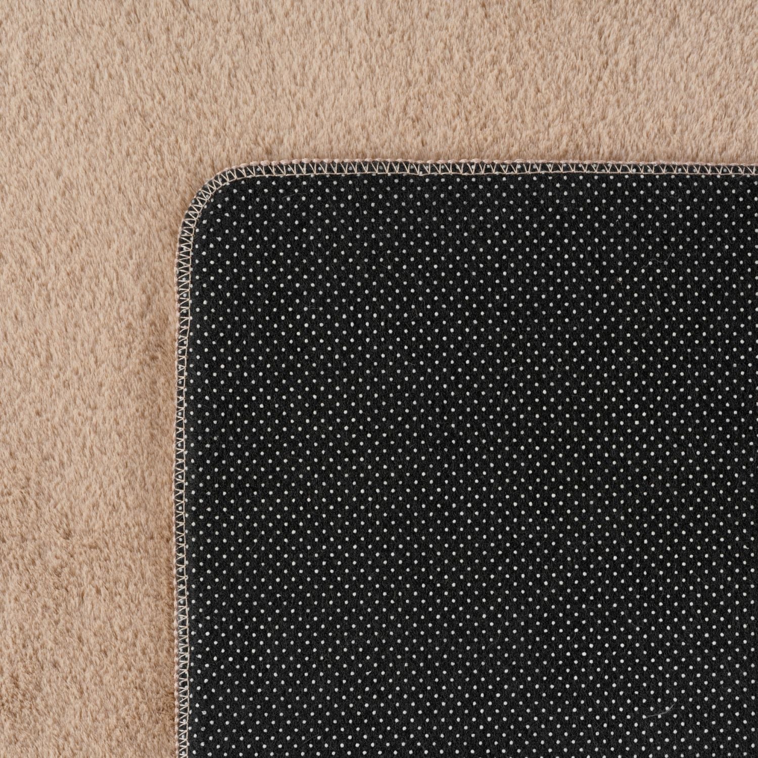 Beige Tapijt Laagpolig Vloerkleed met Anti Slip Omid Super Zacht