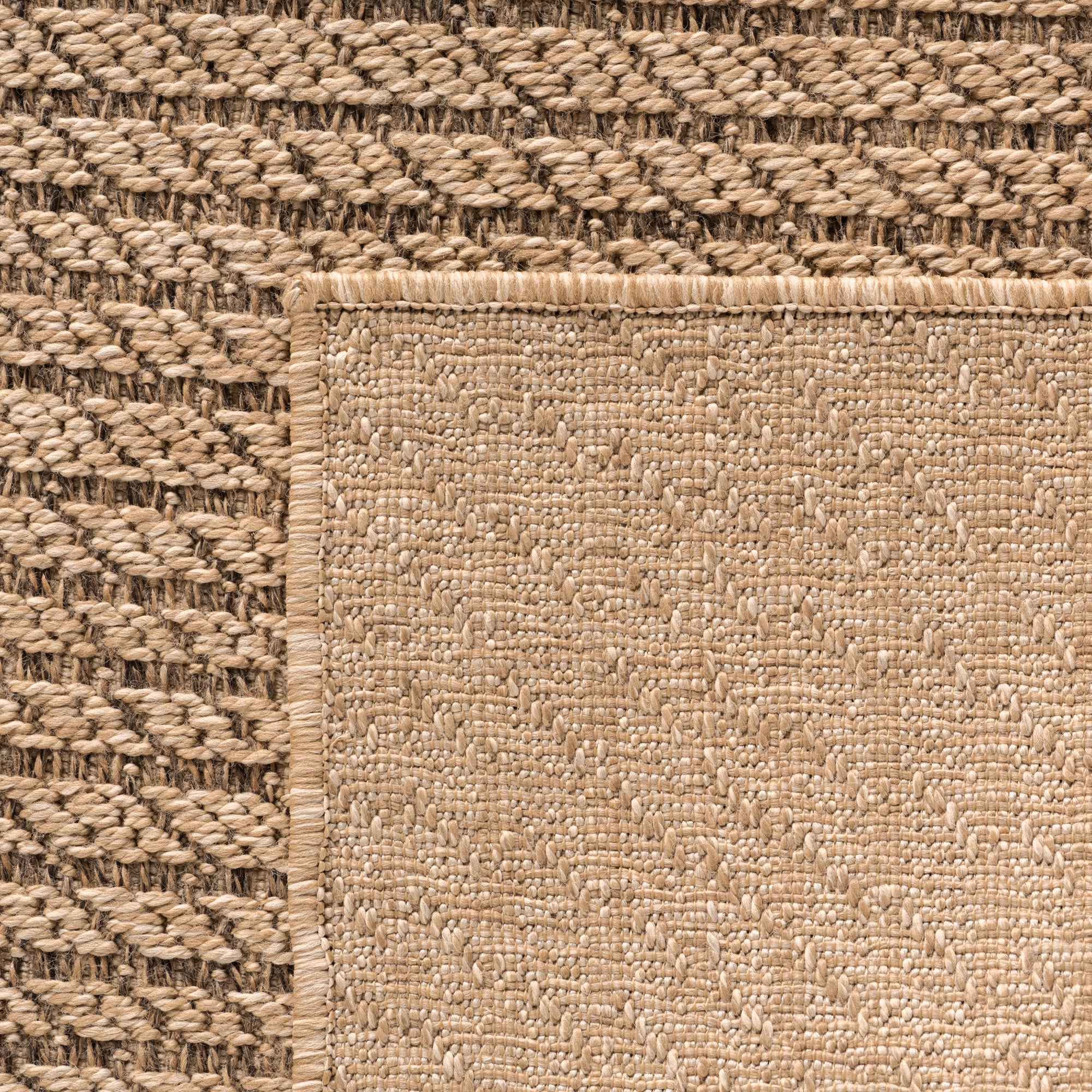Beige Tapijt Laagpolig Vloerkleed Indoor/Outdoor