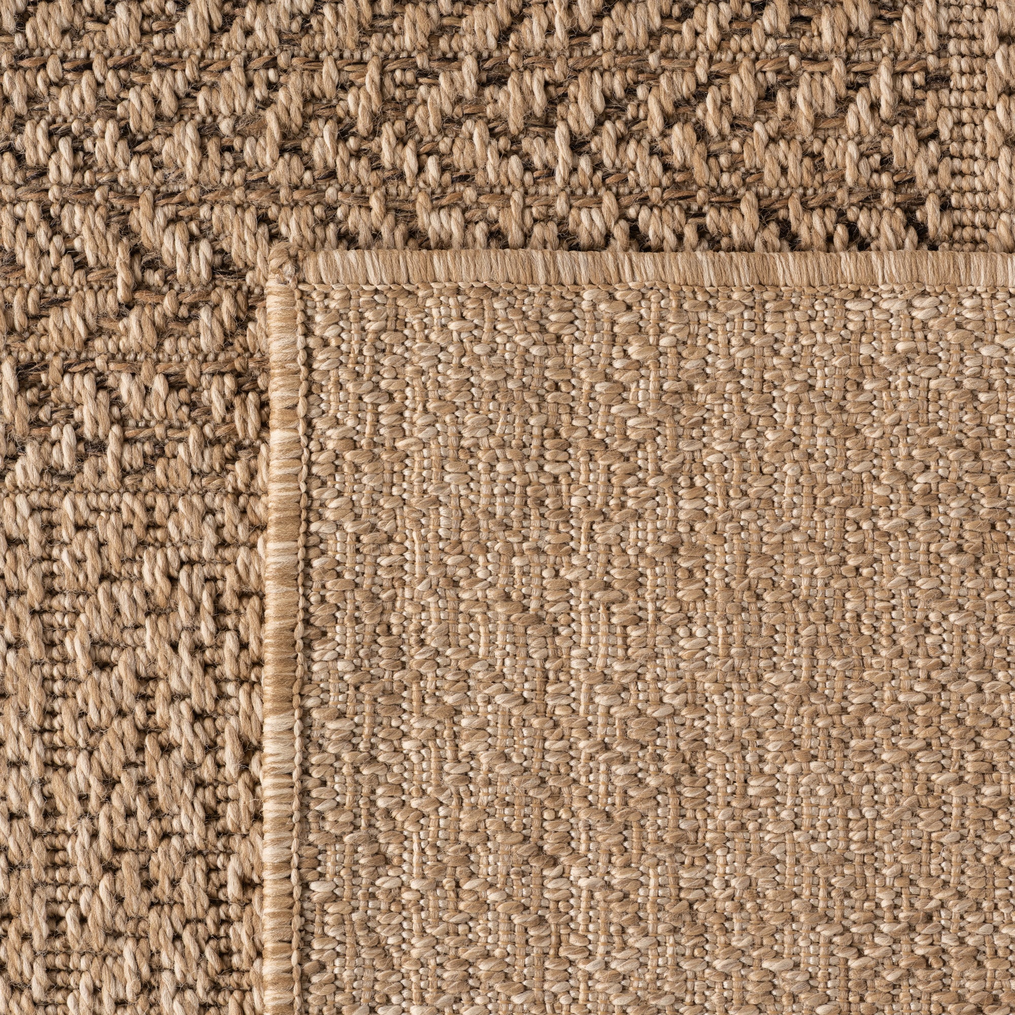 Beige Tapijt Laagpolig Vloerkleed Indoor/Outdoor