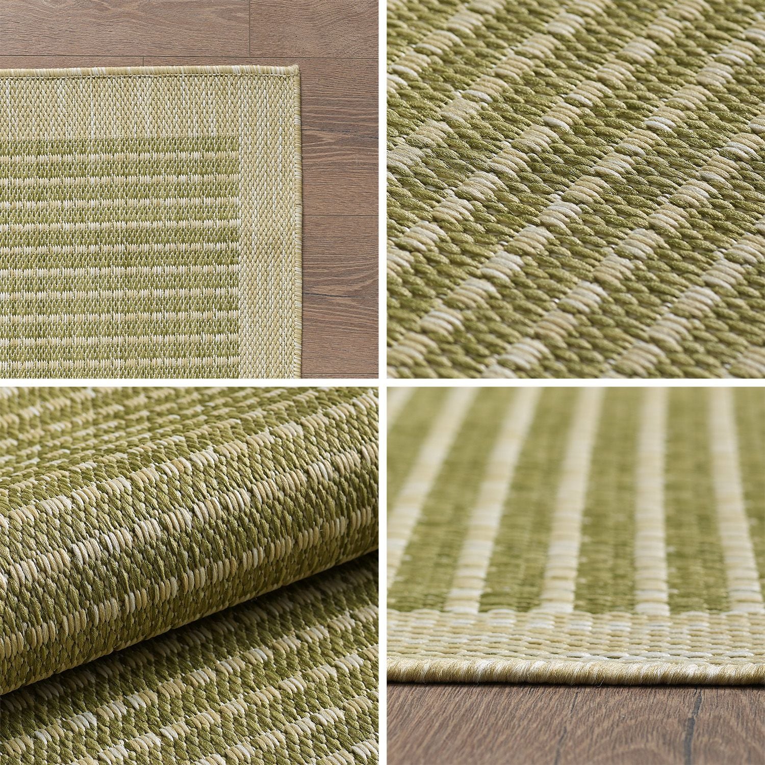 Groen Tapijt Laagpolig Vloerkleed Indoor/Outdoor