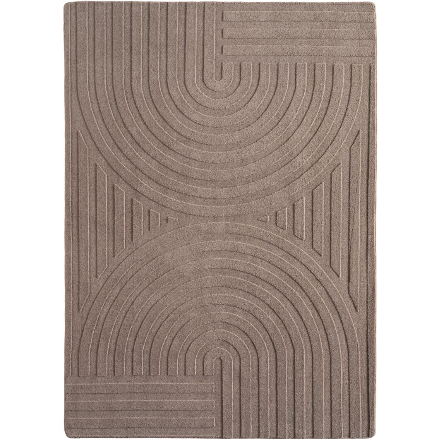 Beige Tapijt Laagpolig Vloerkleed Omid Japandi Stijl