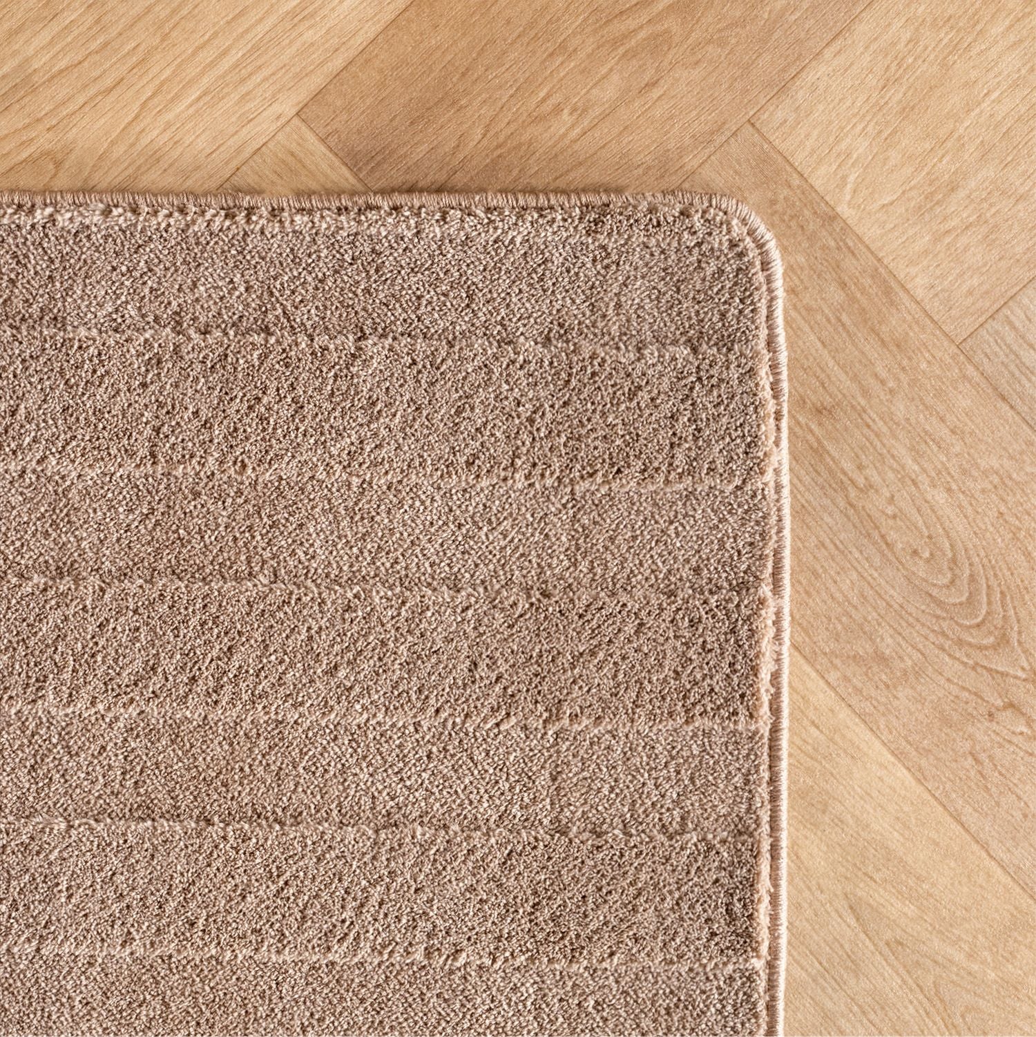 Beige Tapijt Laagpolig Vloerkleed Omid Japandi Stijl