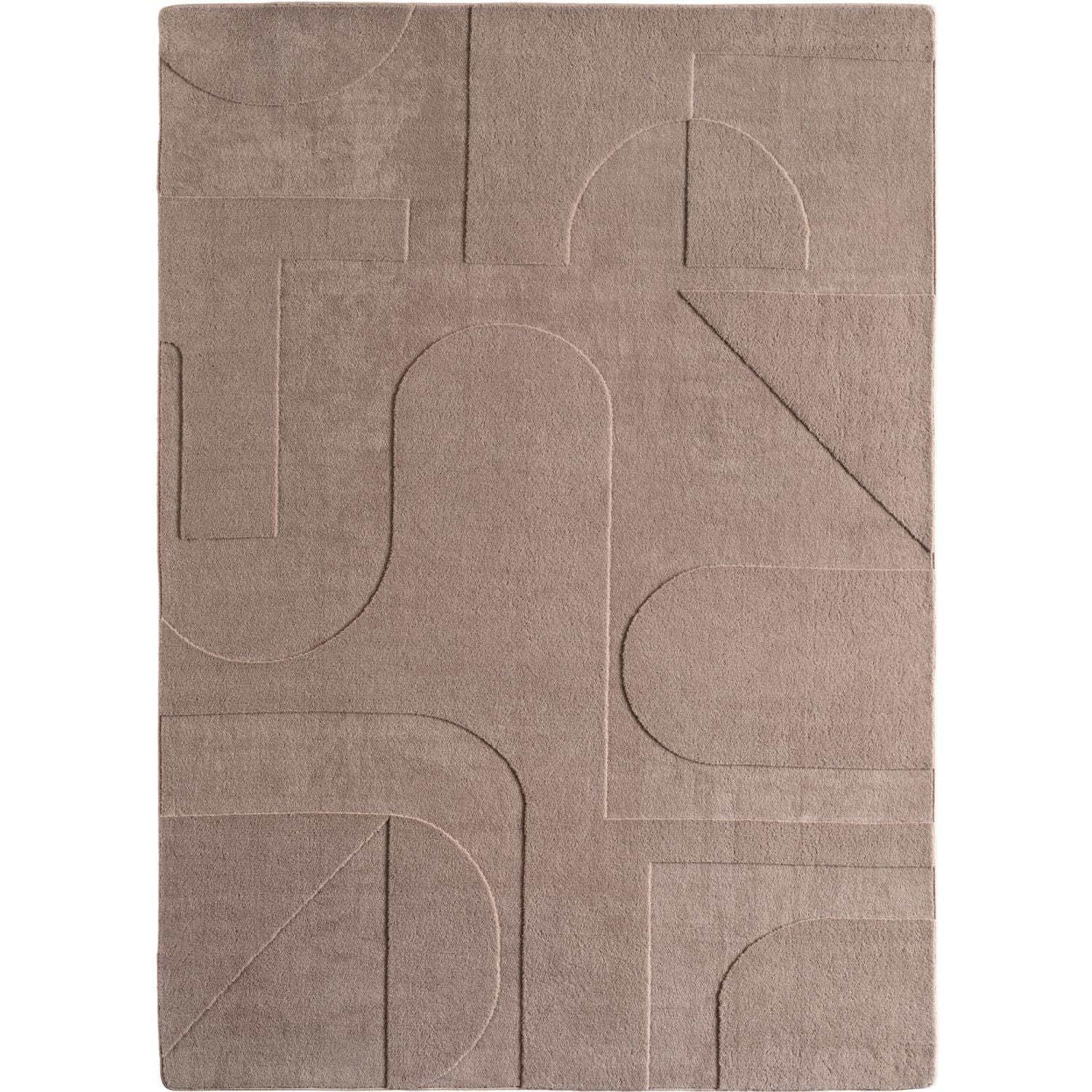 Beige Tapijt Laagpolig Vloerkleed Omid Japandi Stijl