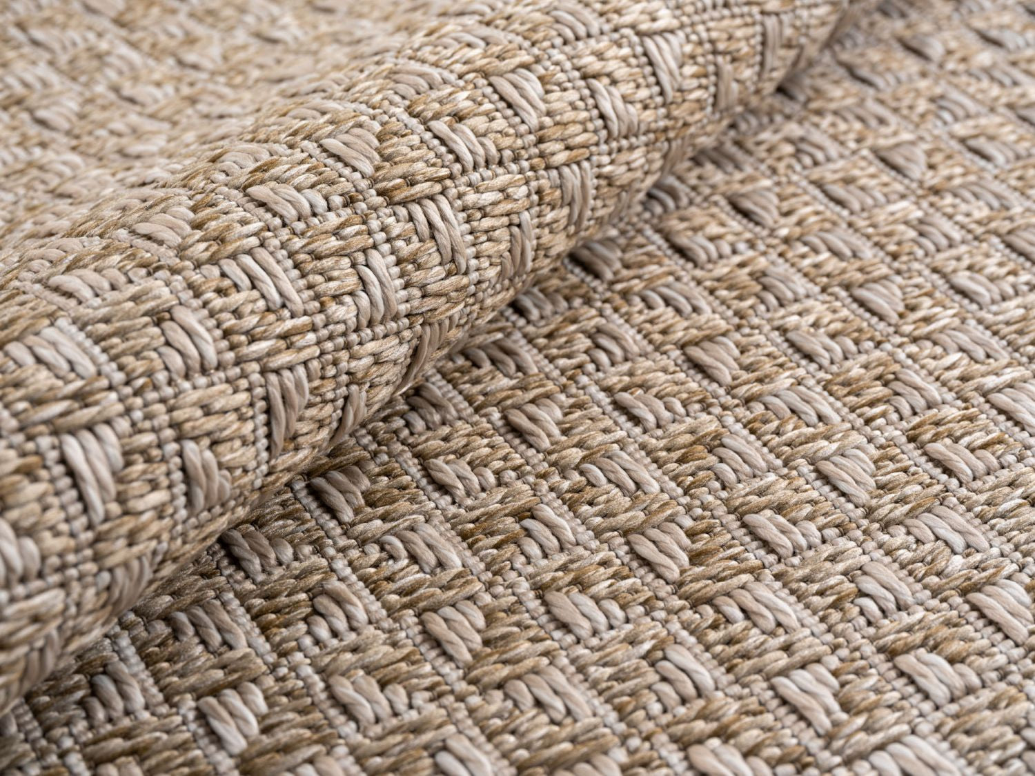 Beige Tapijt Laagpolig Vloerkleed Indoor/Outdoor