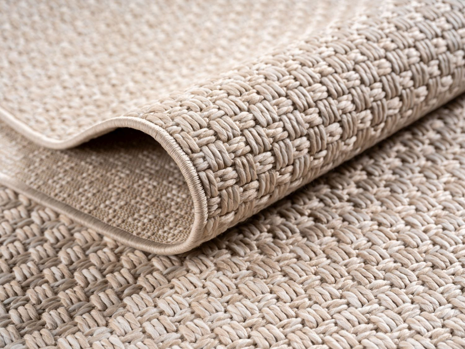 Beige Tapijt Laagpolig Vloerkleed Indoor/Outdoor