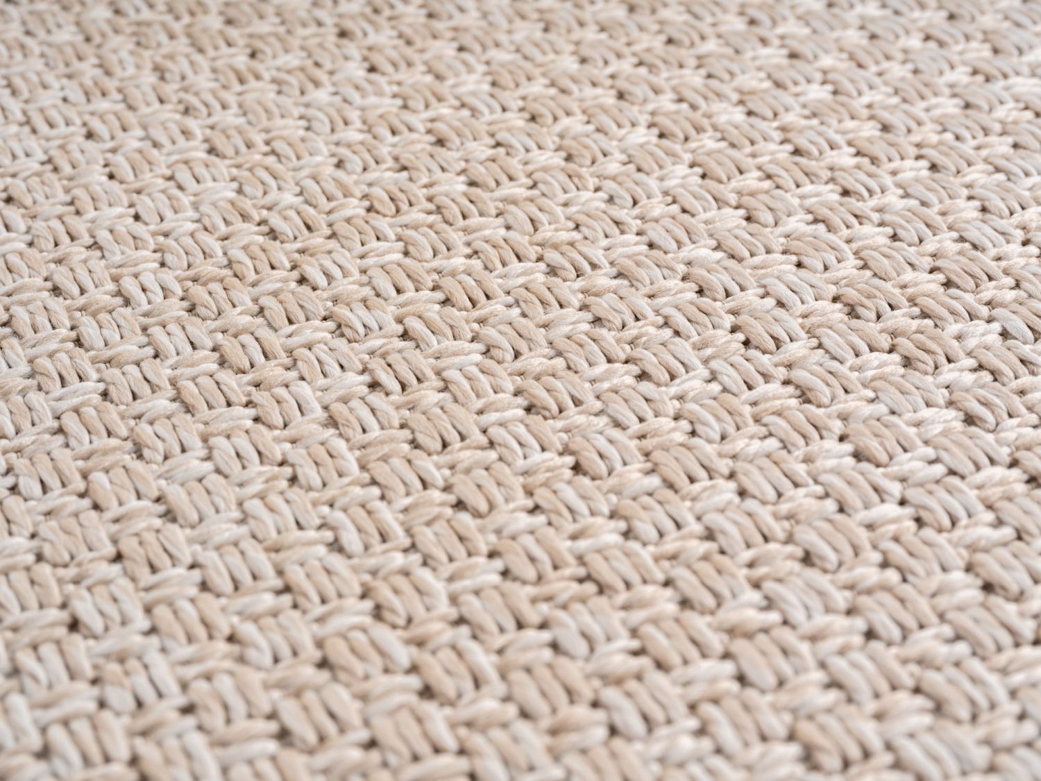 Beige Tapijt Laagpolig Vloerkleed Indoor/Outdoor