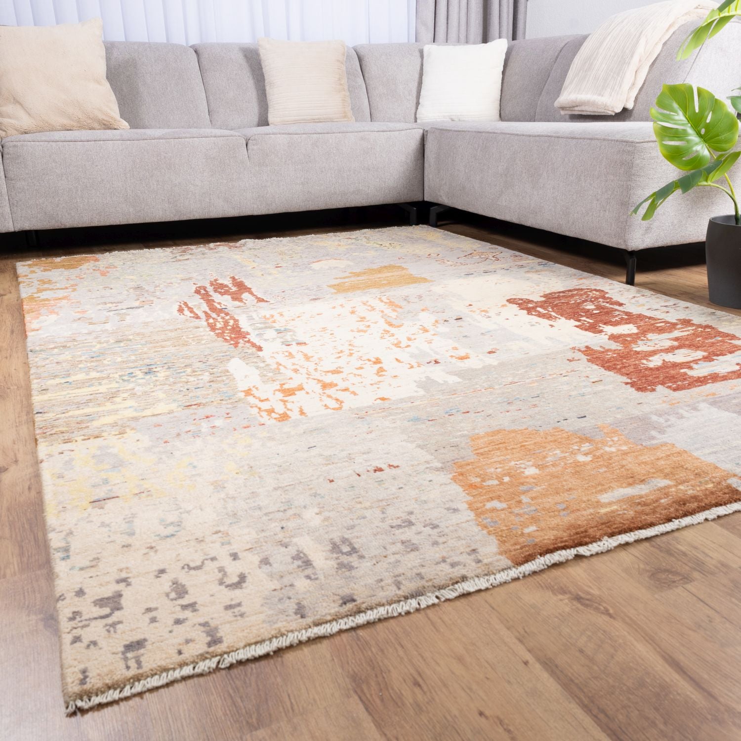 Afghaans Tapijt Laagpolig Handgeknoopt Wollen Vloerkleed - Omid Afghan Wool Luxury 172x240
