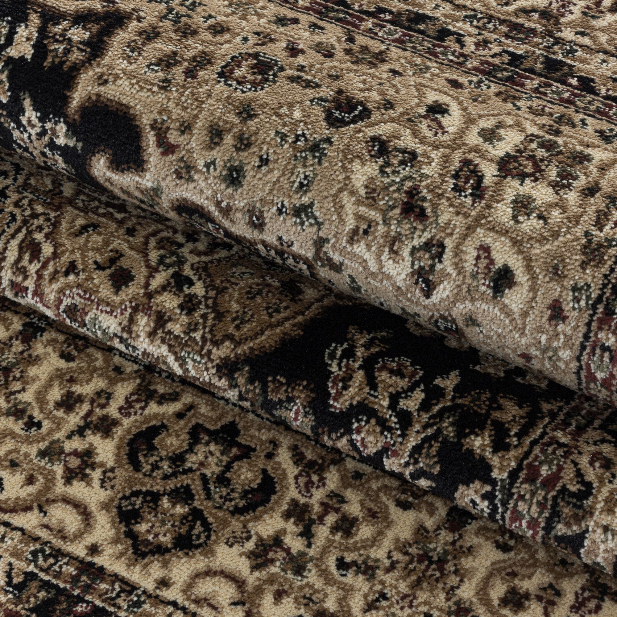 Zwart Laagpolig Vloerkleed Omid Antique Allure Collection.