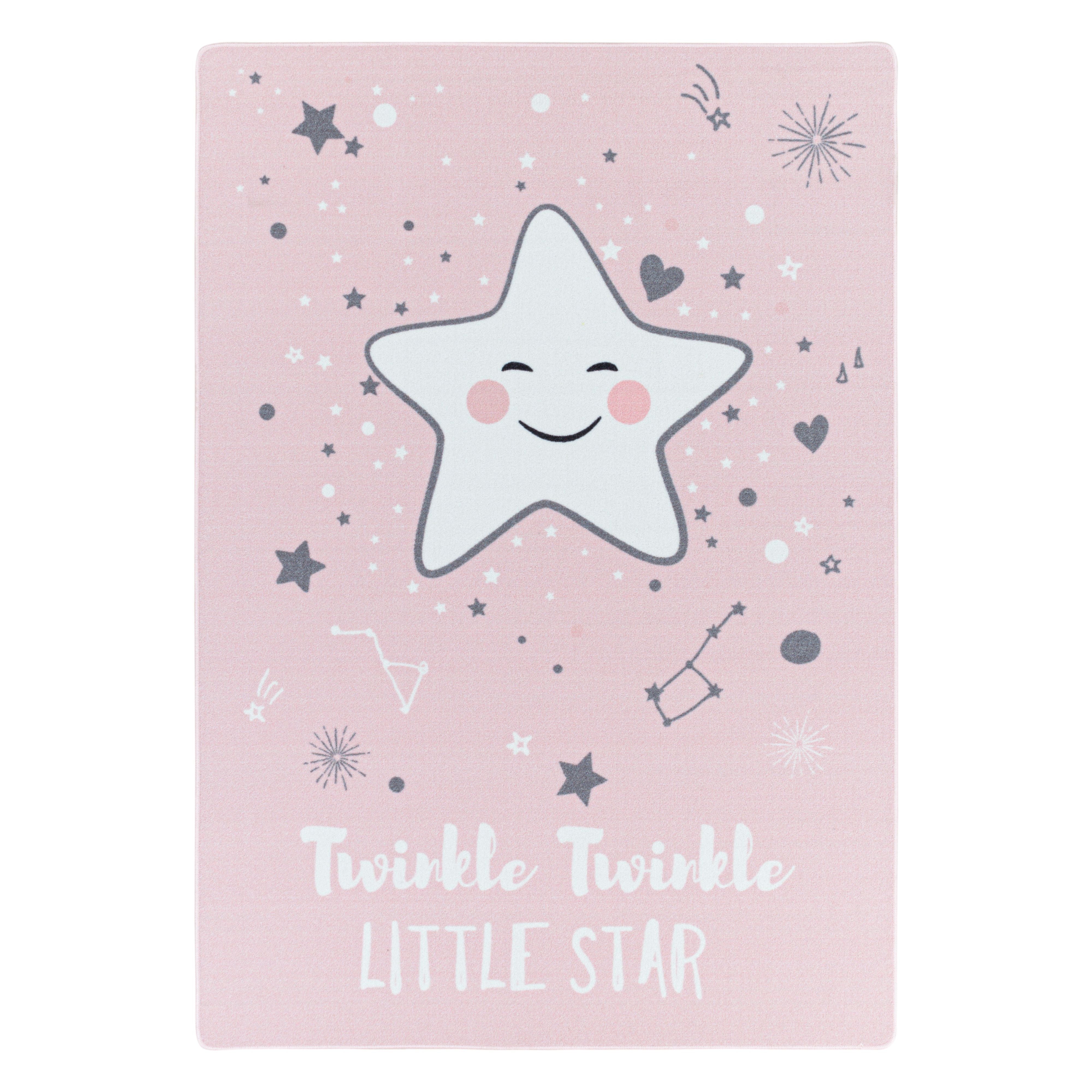 Roze Tapijt Laagpolig Vloerkleed Omid Playful wonder collection