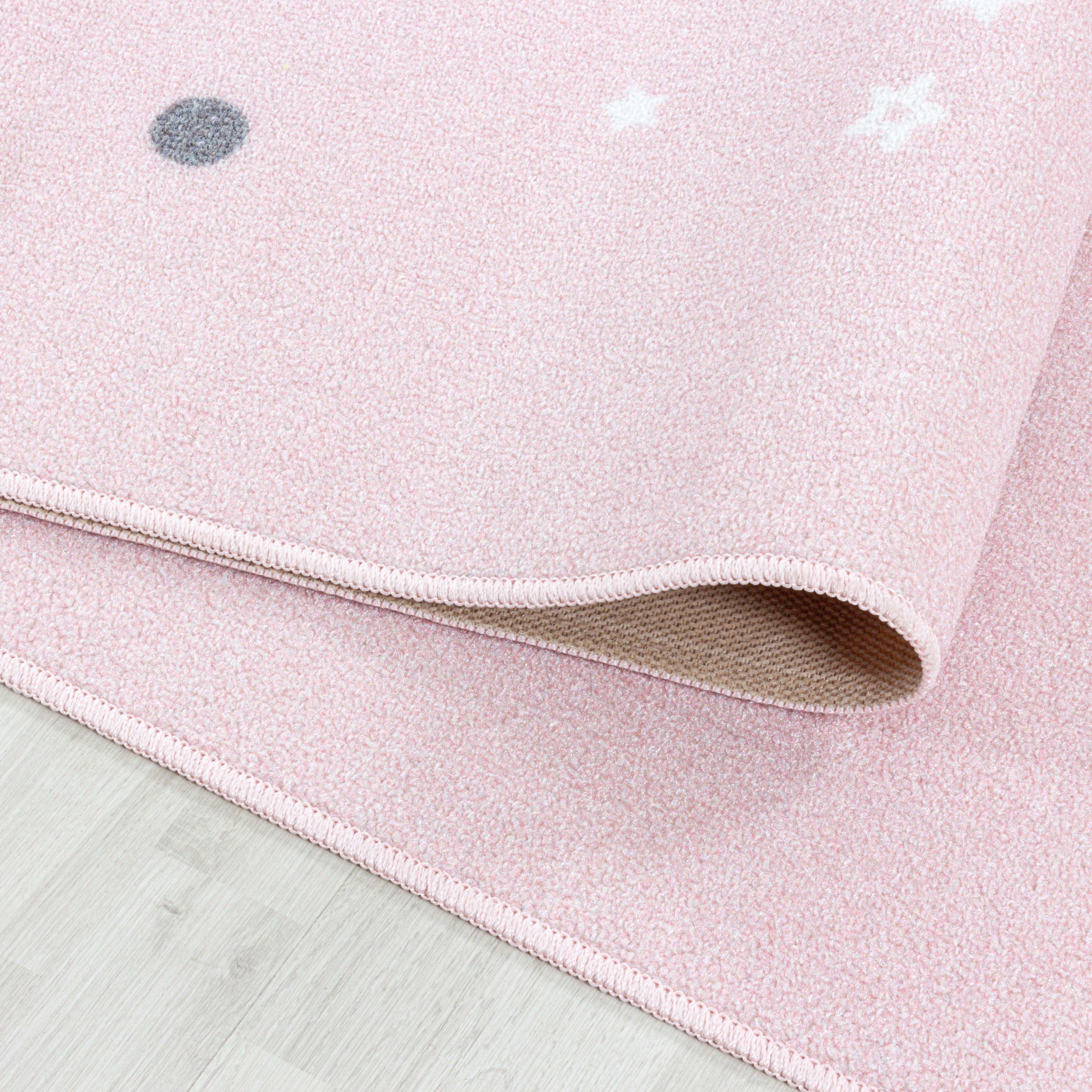 Roze Tapijt Laagpolig Vloerkleed Omid Playful wonder collection